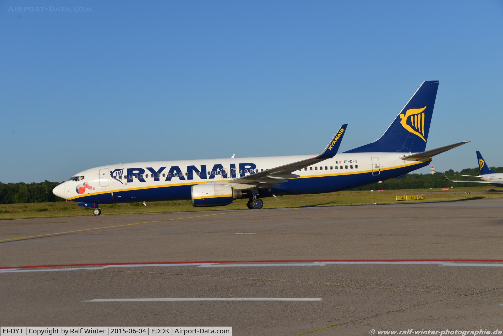 EI-DYT, 2008 Boeing 737-8AS C/N 33634, Boeing 737-9AS(W) - FR RYR Ryan air 'Ball sticker' - 33634 - EI-DYT - 04.06.2015 - CGN