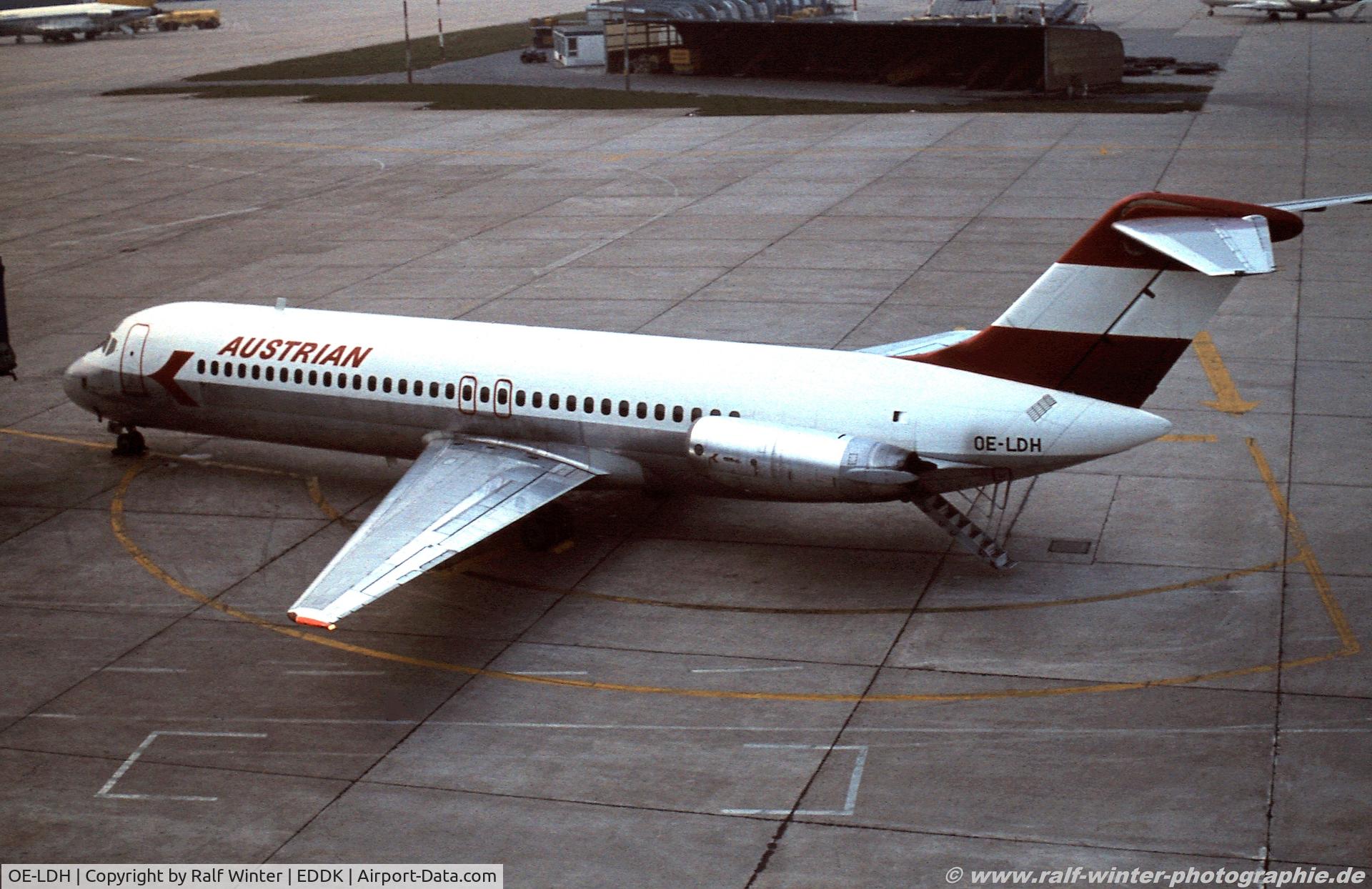 OE-LDH, 1972 Douglas DC-9-32 C/N 47555, Douglas DC9-32 - Austrian Airlines - OE-LDH - 1978 - CGN