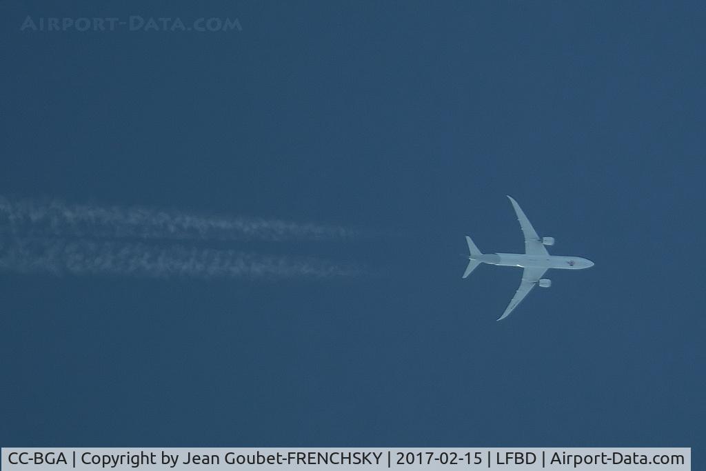CC-BGA, 2014 Boeing 787-9 Dreamliner C/N 35317, LAN 704 SCEL Comodoro Arturo Merino Benítez, Santiago, Chile to LEMD Madrid Barajas, Spain and EDDF Frankfurt am Main, Frankfurt-am-Main, Germany, level 430