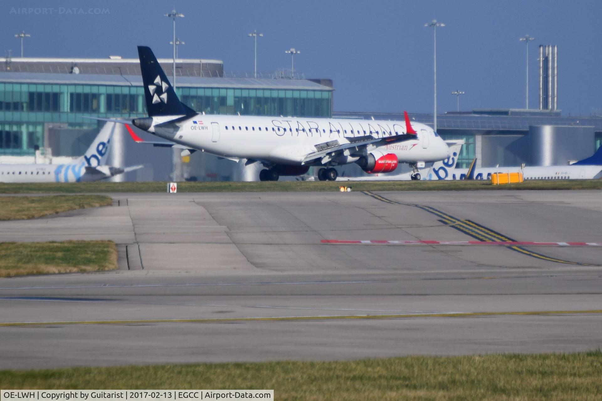 OE-LWH, 2011 Embraer 195LR (ERJ-190-200LR) C/N 19000486, At Manchester