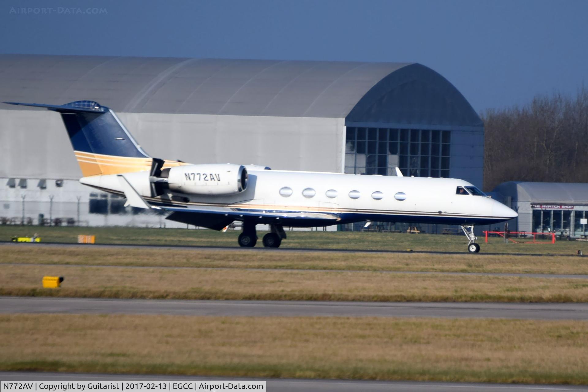 N772AV, 1987 Gulfstream Aerospace G-IV C/N 1015, At Manchester