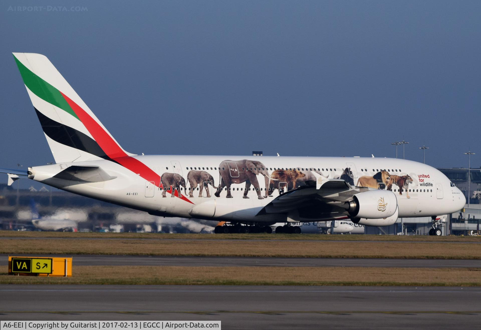 A6-EEI, 2012 Airbus A380-861 C/N 123, At Manchester