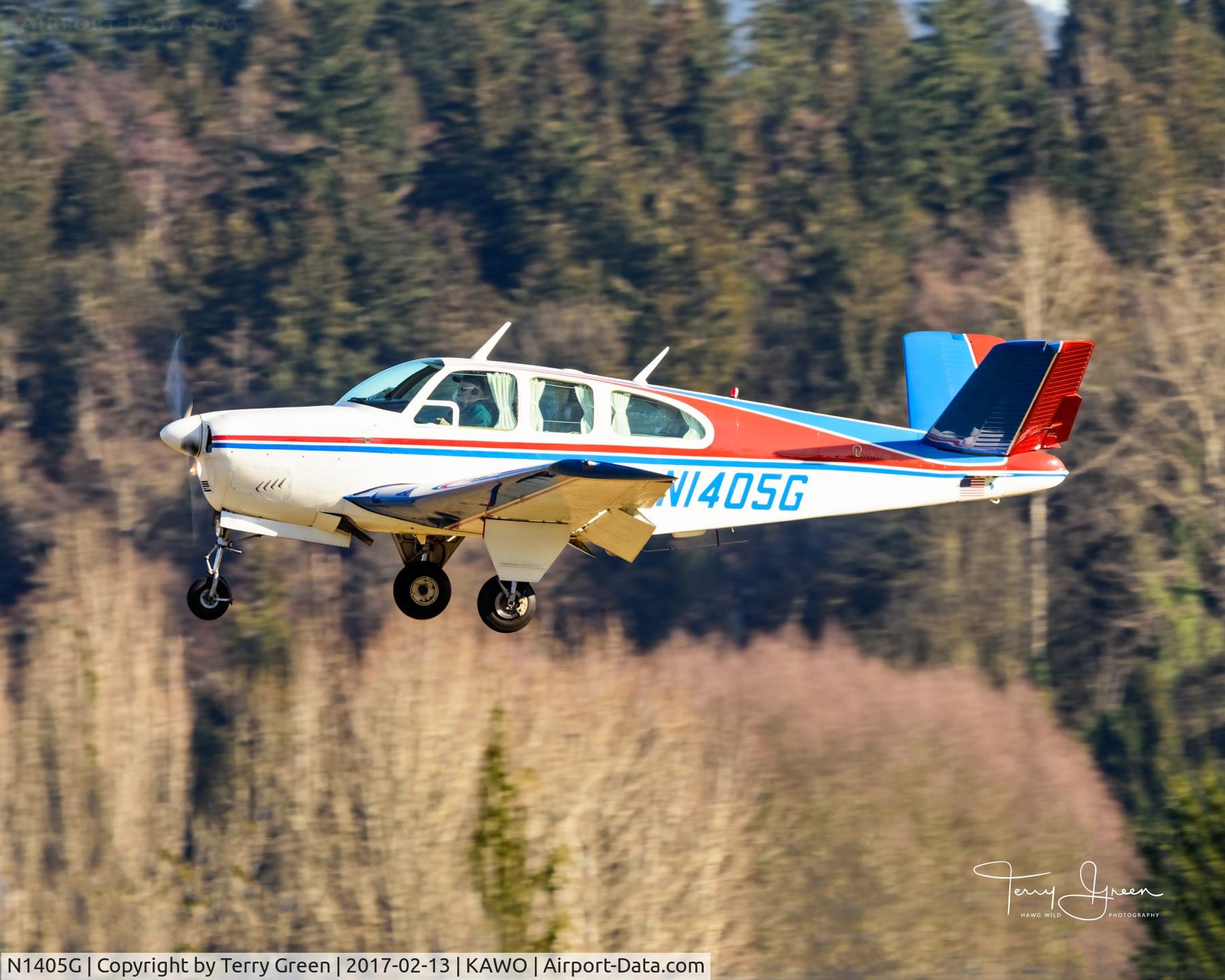 N1405G, 1961 Beech P35 Bonanza C/N D-6891, KAWO