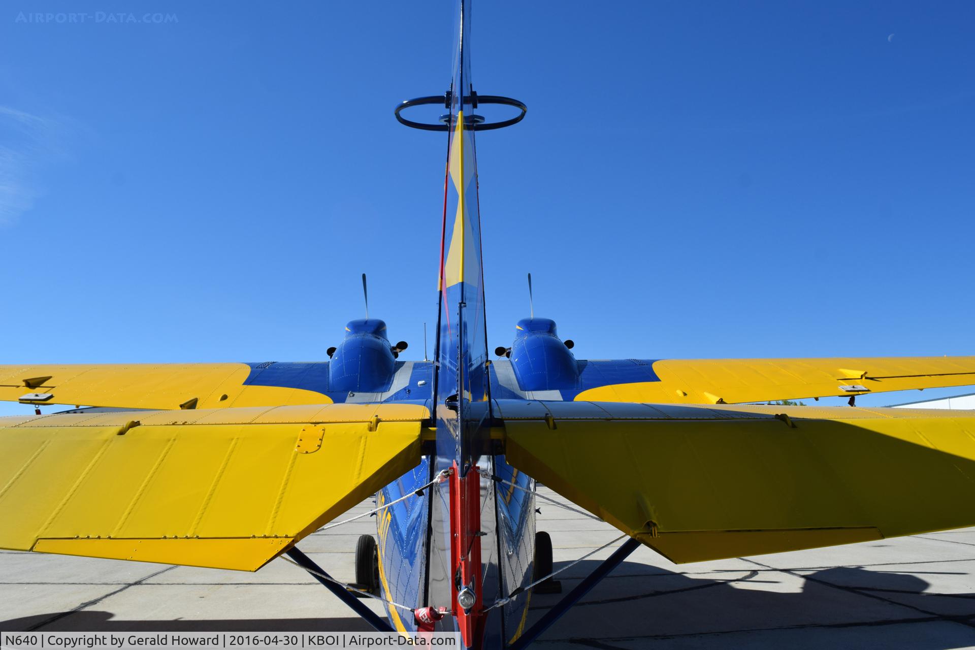 N640, 1945 Grumman G-21A C/N B-123, parked on south GA ramp.
