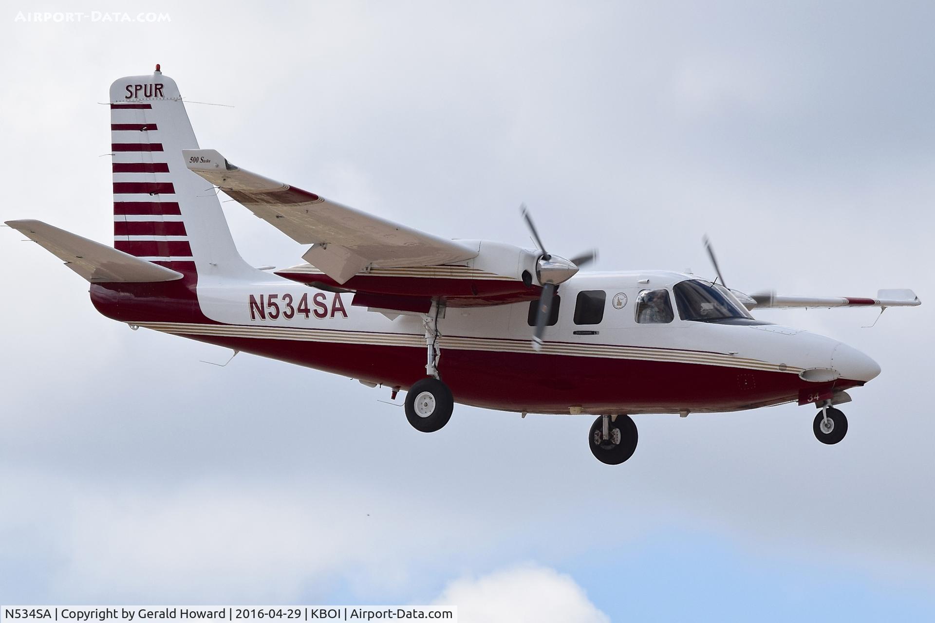 N534SA, 1968 Rockwell International 500-S C/N 1816-22, Landing RWY 28R.