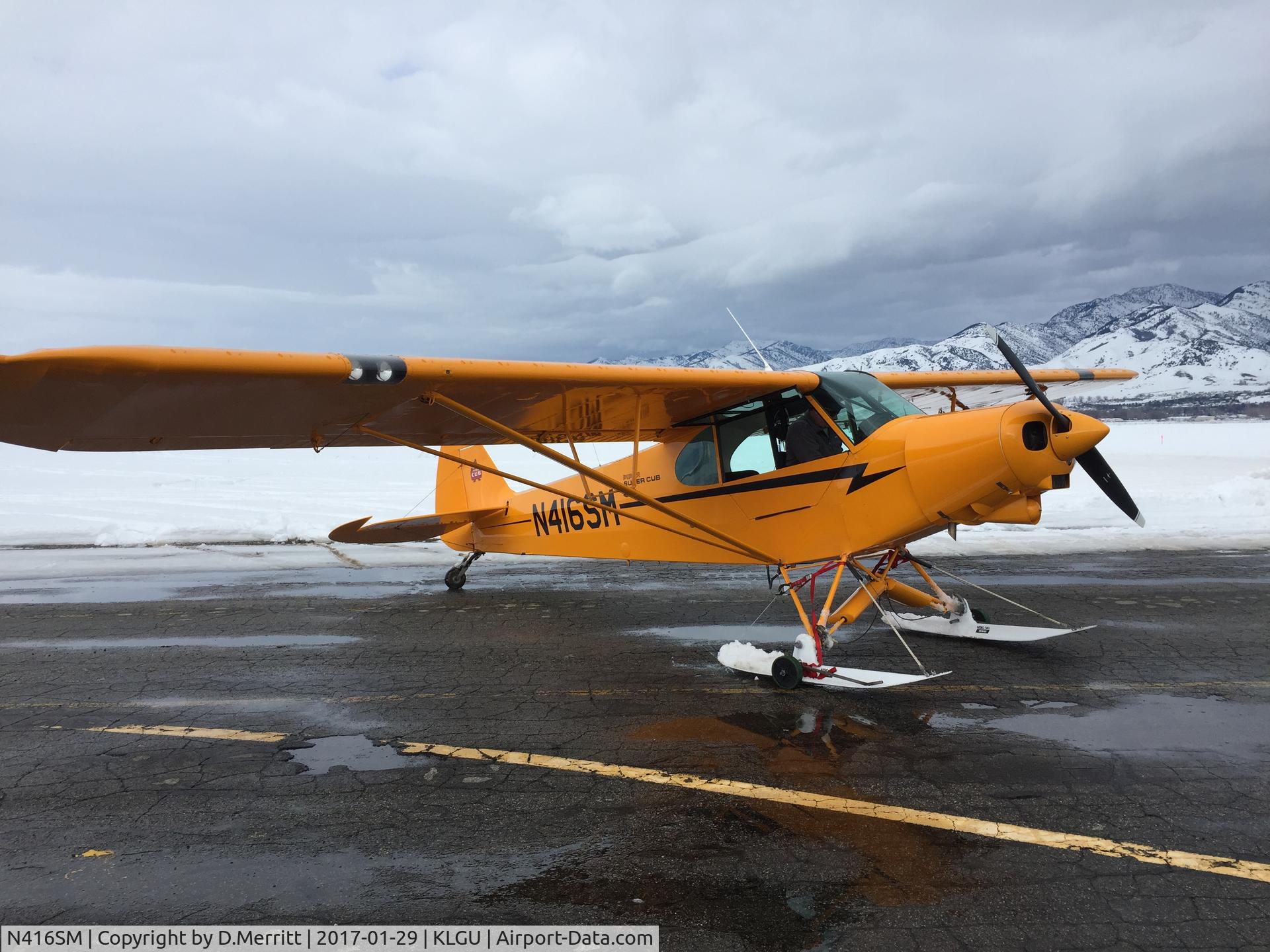 N416SM, Piper PA-18-150 Super Cub C/N 18-8109061, Logan UT on skis