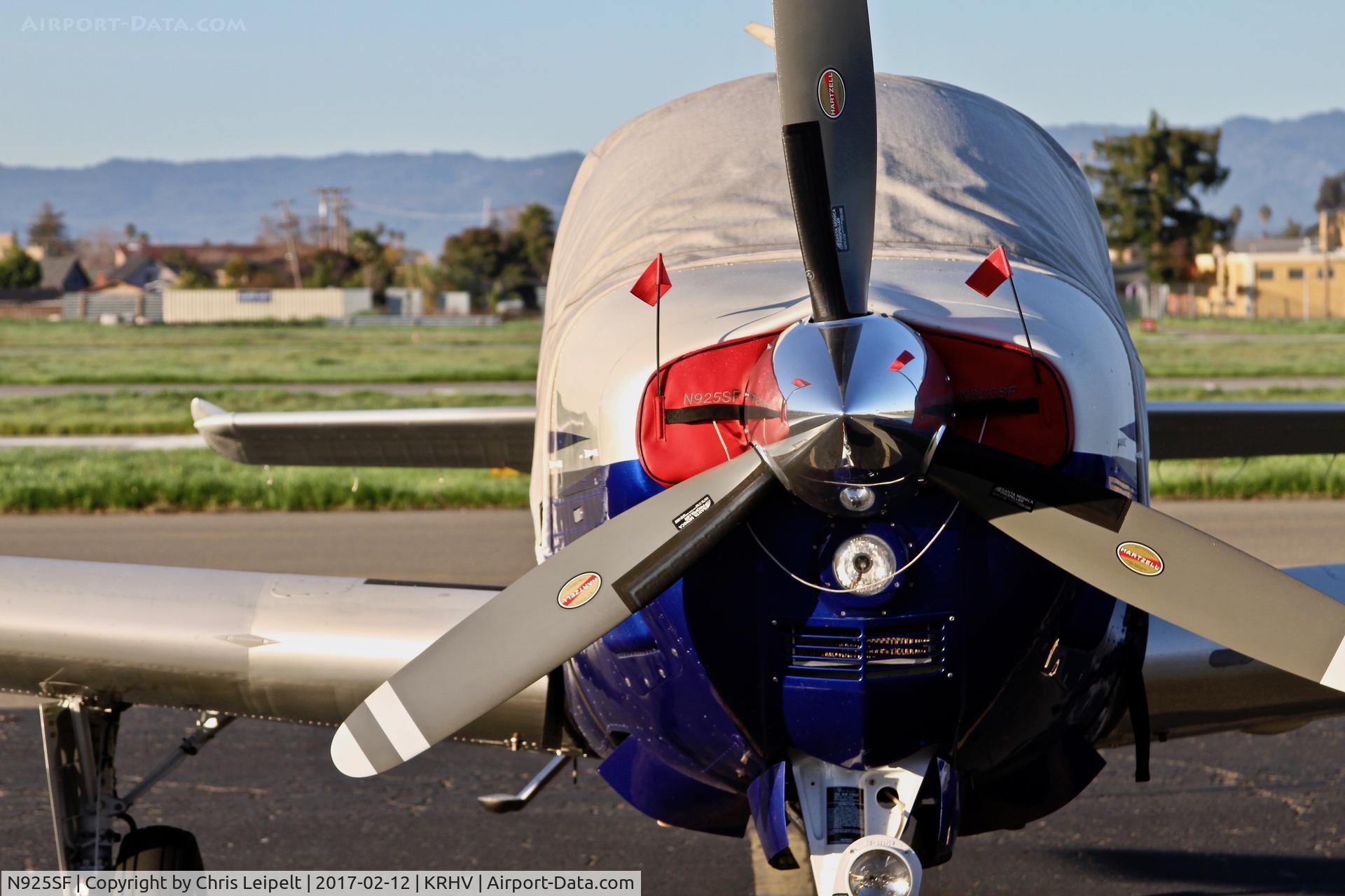 N925SF, Hawker Beechcraft Corp G36 Bonanza C/N E-3914, Enpower Aviation LLC (San Ramon, CA) beautiful Beechcraft G36 Bonanza parked on transient at Reid Hillview Airport, San Jose, CA.