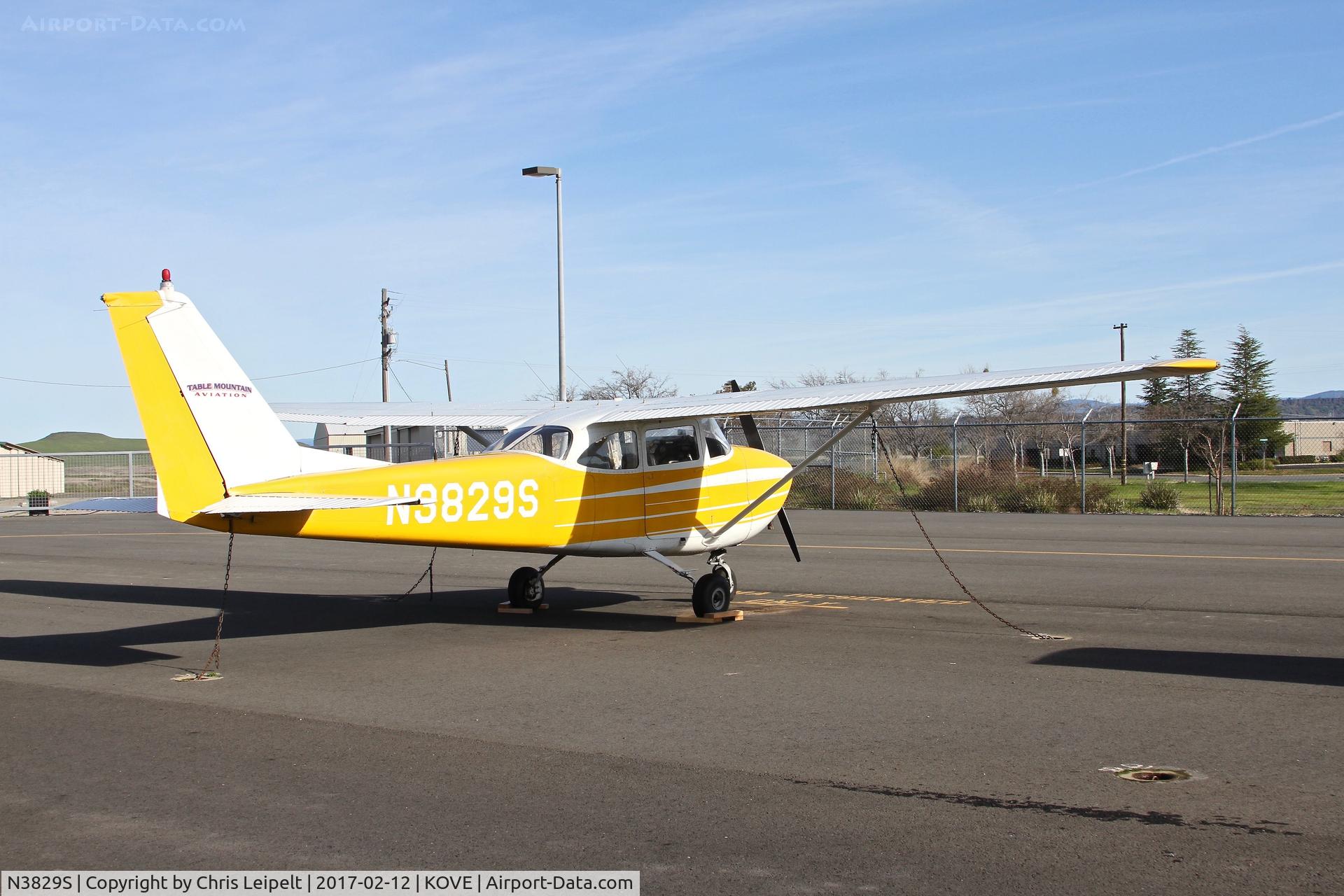 N3829S, 1963 Cessna 172E C/N 17251029, Locally-based 1963 Cessna 172E parked on the ramp at Oroville Municipal Airport.