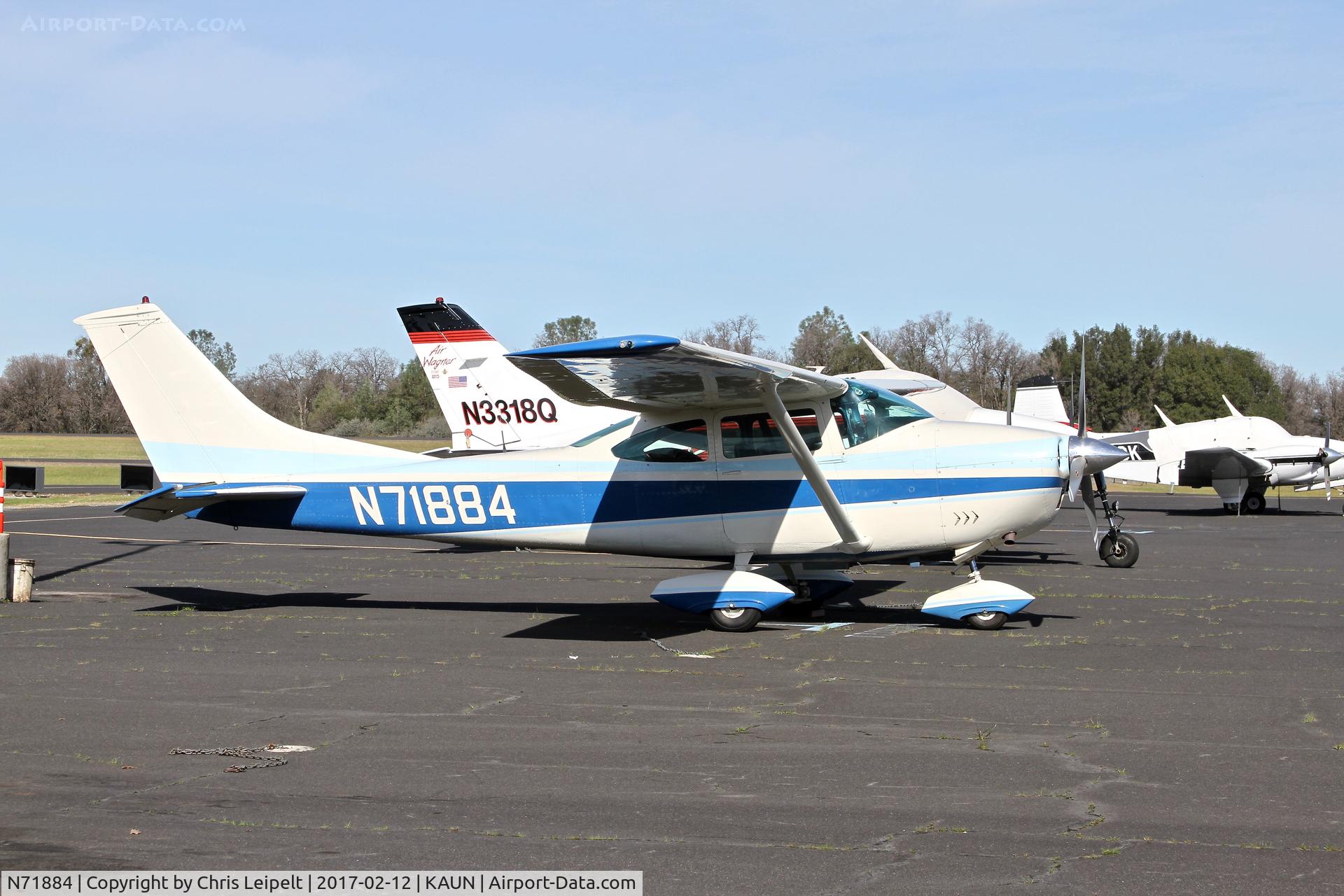 N71884, 1969 Cessna 182M Skylane C/N 18259792, 1969 Cessna 182M from Nevada parked on the ramp at Auburn Municipal Airport.