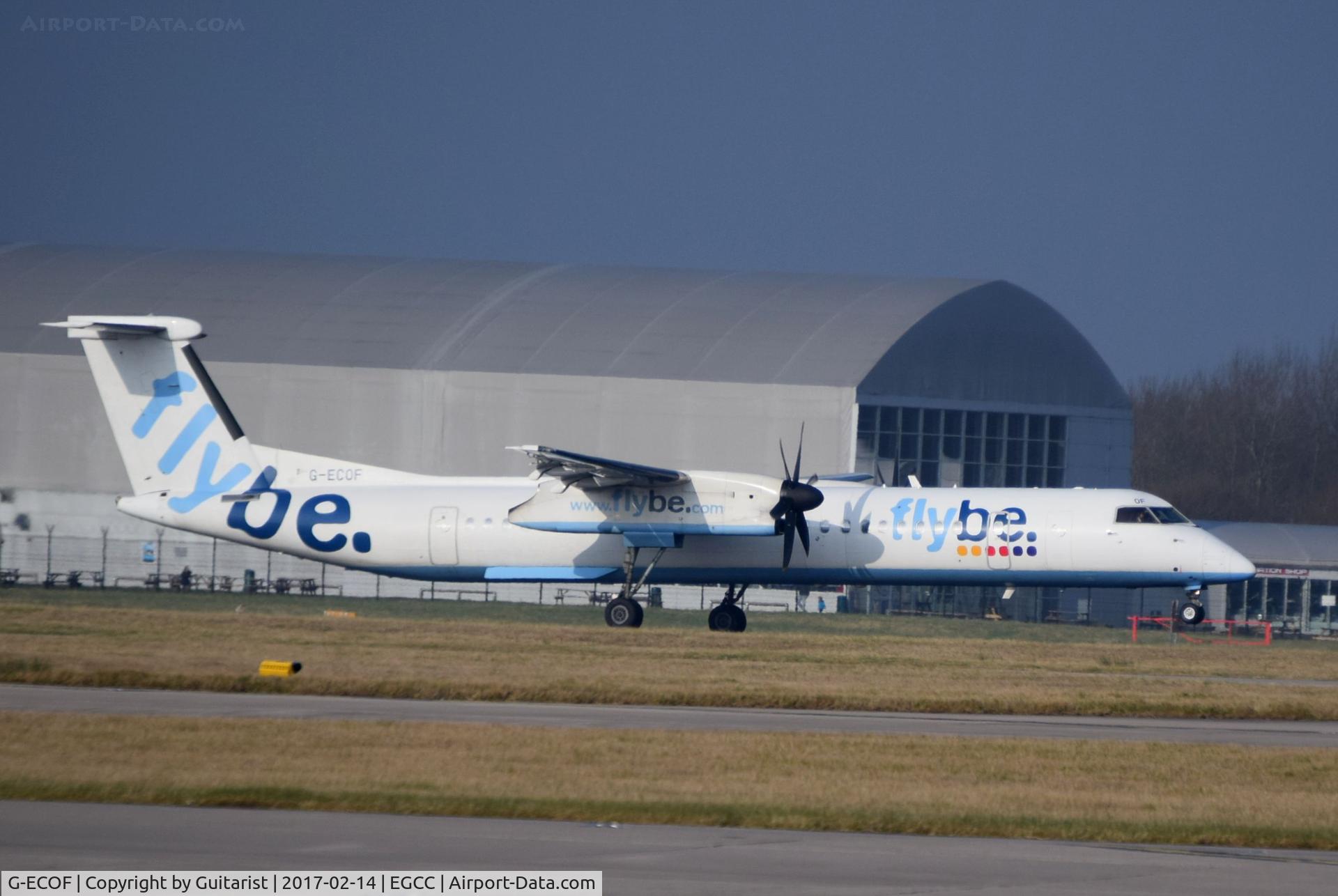 G-ECOF, 2008 De Havilland Canada DHC-8-402Q Dash 8 C/N 4216, At Manchester
