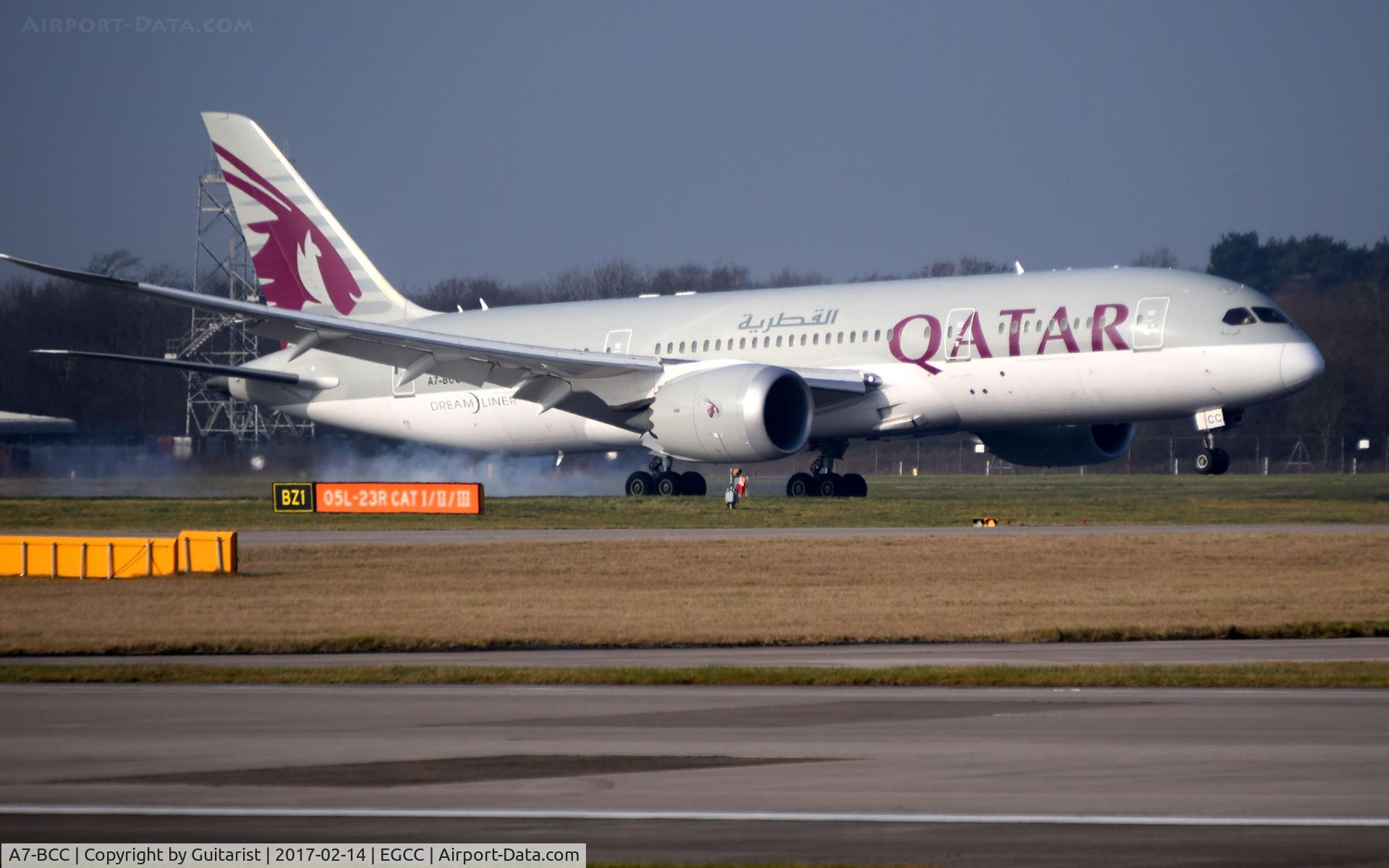 A7-BCC, 2012 Boeing 787-8 Dreamliner C/N 38321, At Manchester