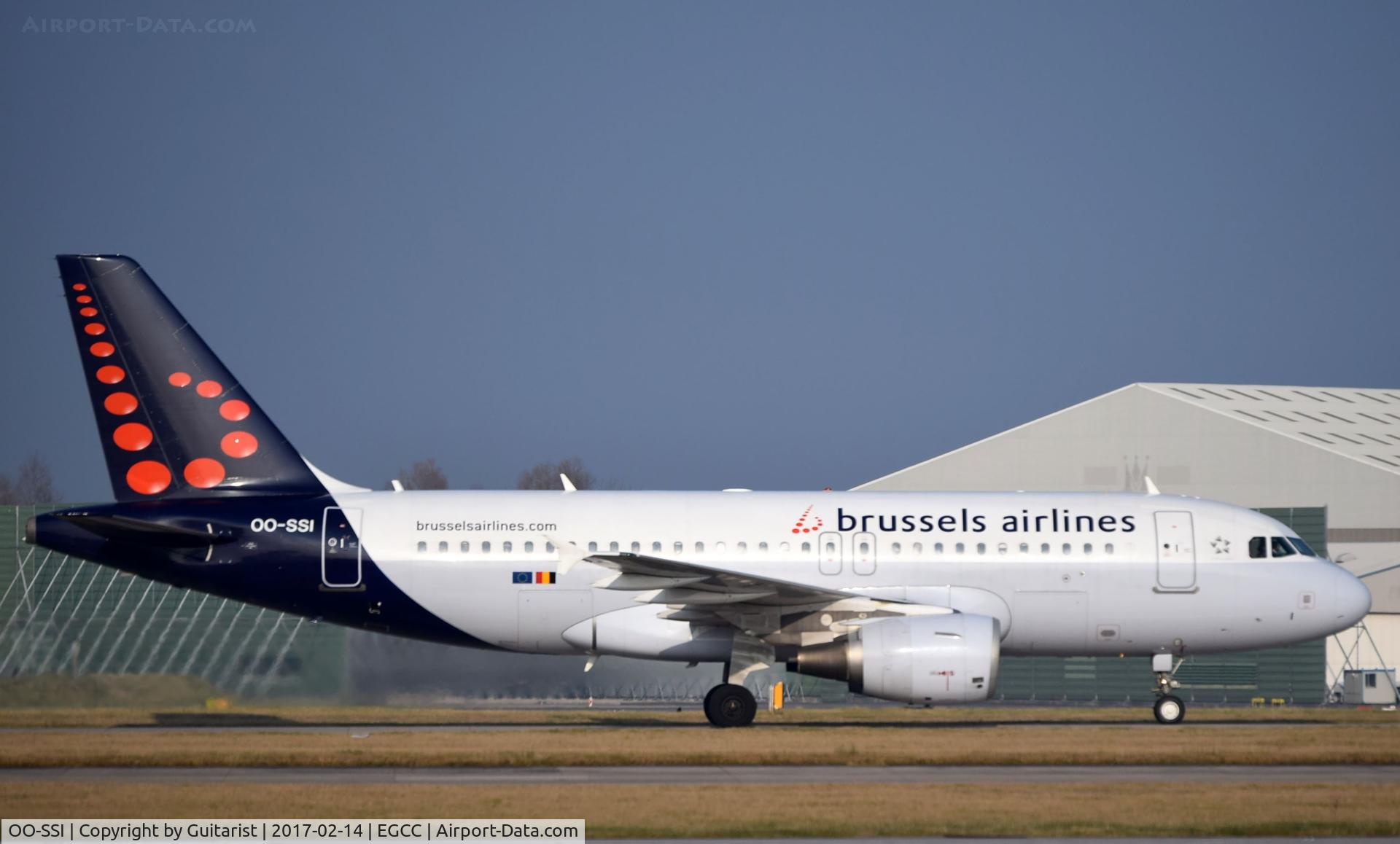 OO-SSI, 2000 Airbus A319-112 C/N 1283, At Manchester