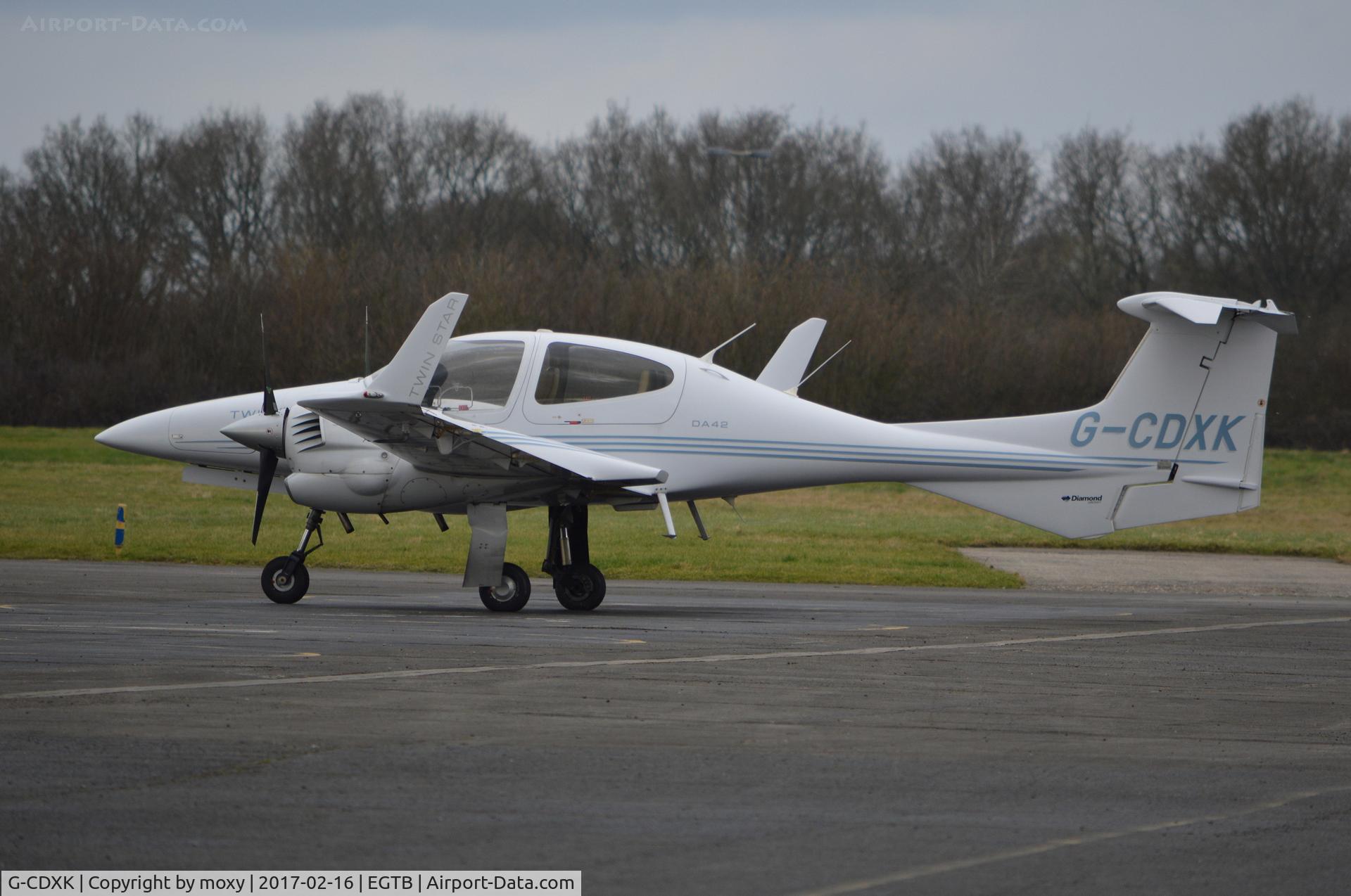 G-CDXK, 2006 Diamond DA-42 Twin Star C/N 42.136, Diamond DA-42 Twin Star at Wycombe Air Park.