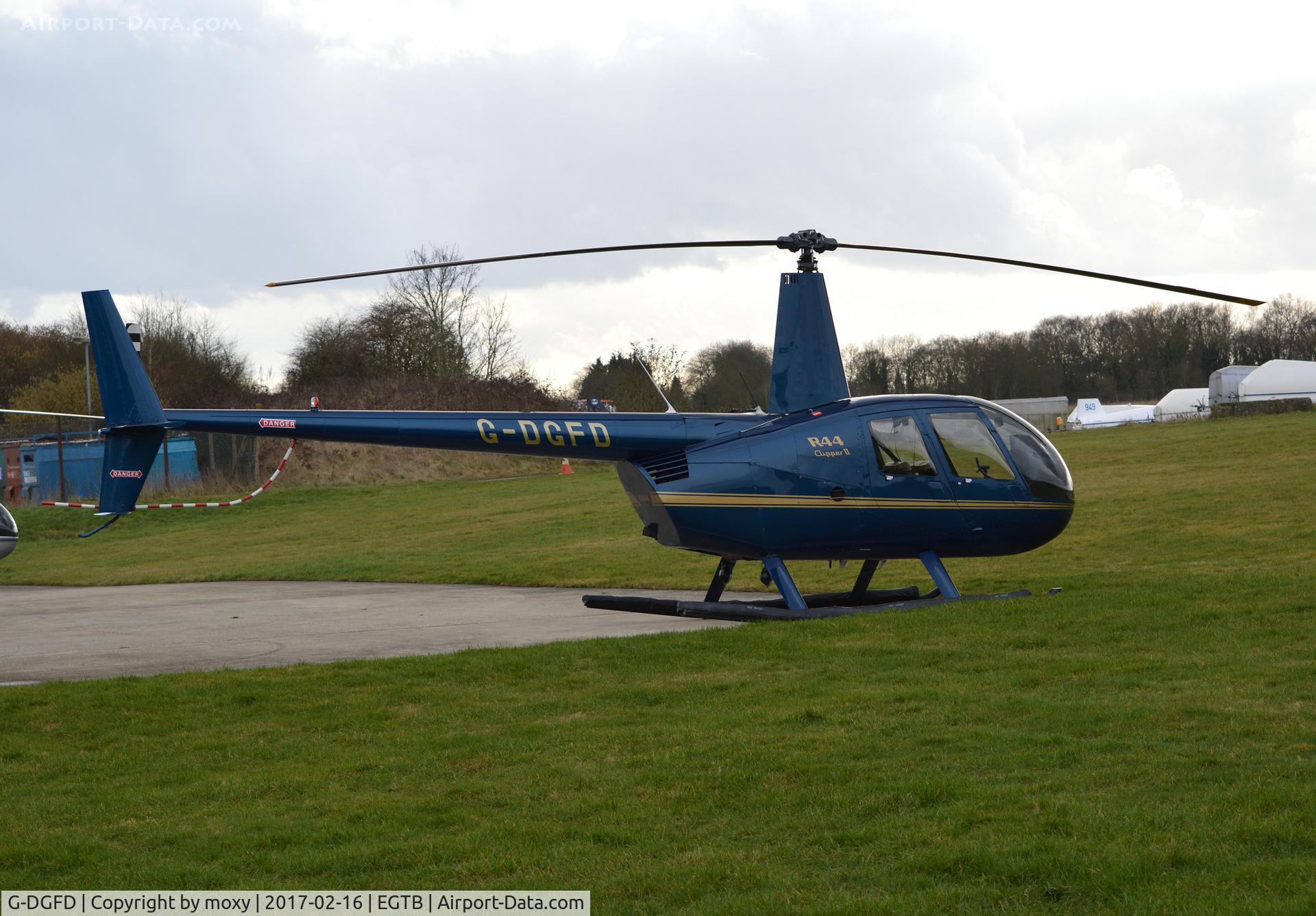 G-DGFD, 2010 Robinson R44 Clipper II C/N 13027, Robinson R44 Clipper II at Wycombe Air Park.