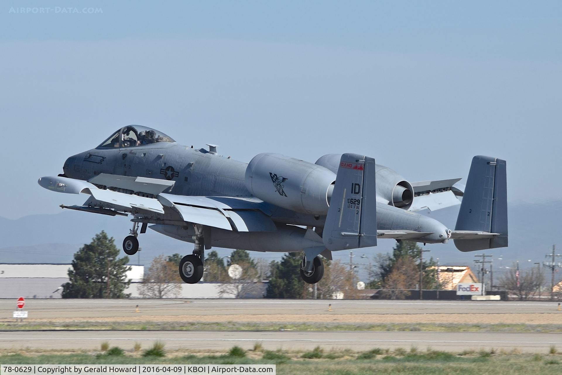 78-0629, 1978 Fairchild Republic A-10C Thunderbolt II C/N A10-0249, Landing RWY 28L. Returned after taking off with some problems.