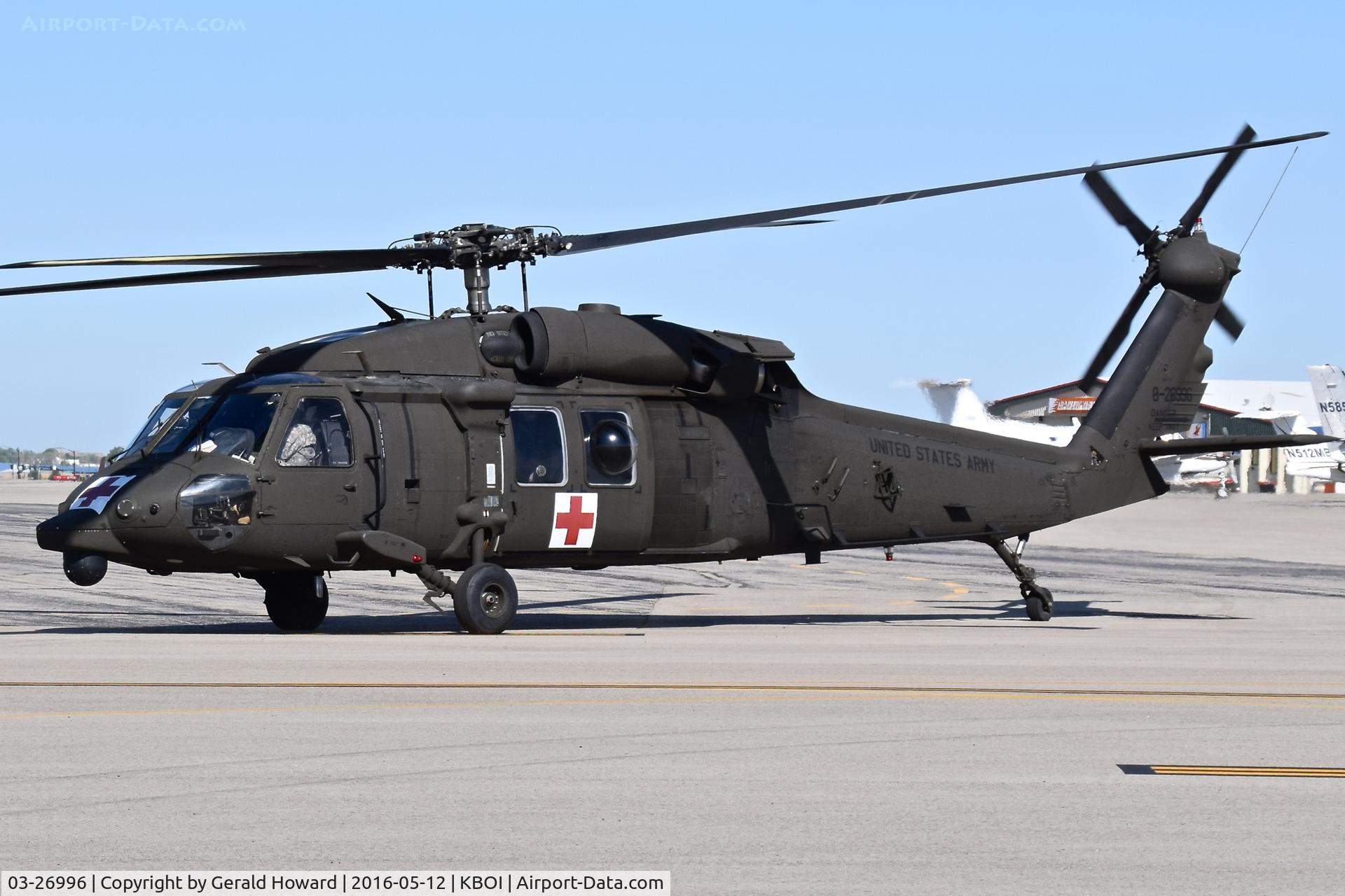 03-26996, 2003 Sikorsky HH-60L Black Hawk C/N 702830, Taxi across to Army Guard ramp.