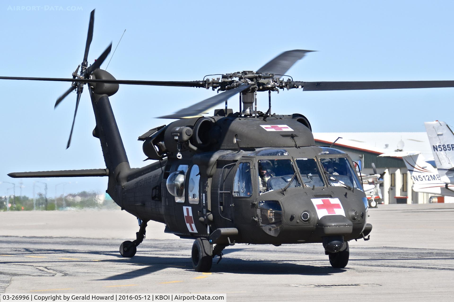 03-26996, 2003 Sikorsky HH-60L Black Hawk C/N 702830, Taxi from GA ramp.