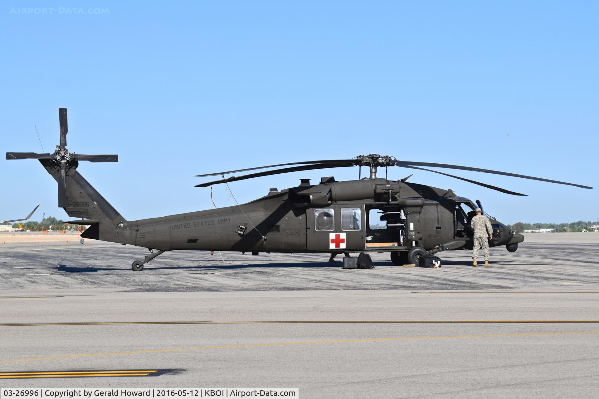 03-26996, 2003 Sikorsky HH-60L Black Hawk C/N 702830, Parked on north GA ramp making ready to start up.