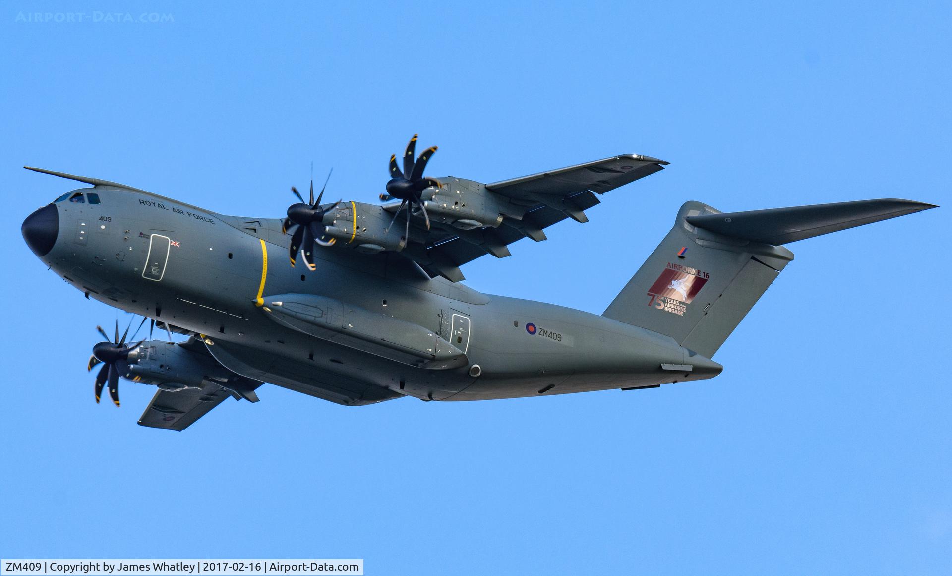 ZM409, 2016 Airbus A400M Atlas C.1 C/N 034, Test flying on Salisbury Plain.