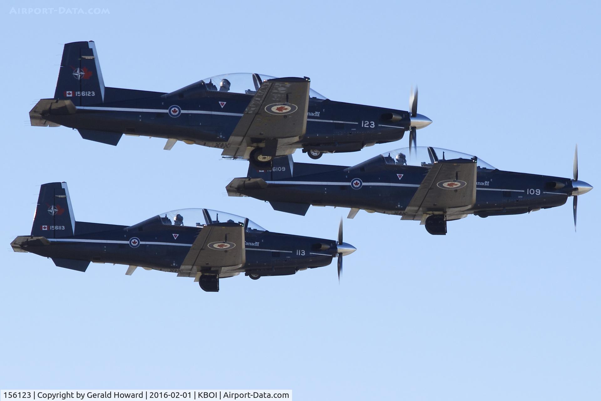 156123, 2000 Raytheon CT-156 Harvard II C/N PF-23, Departing RWY 28R with other members of No.2 CFFTS, Moose Jaw, Saskatchewan, Canada.