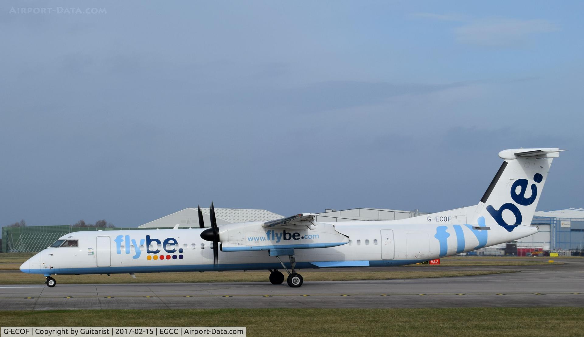 G-ECOF, 2008 De Havilland Canada DHC-8-402Q Dash 8 C/N 4216, At Manchester