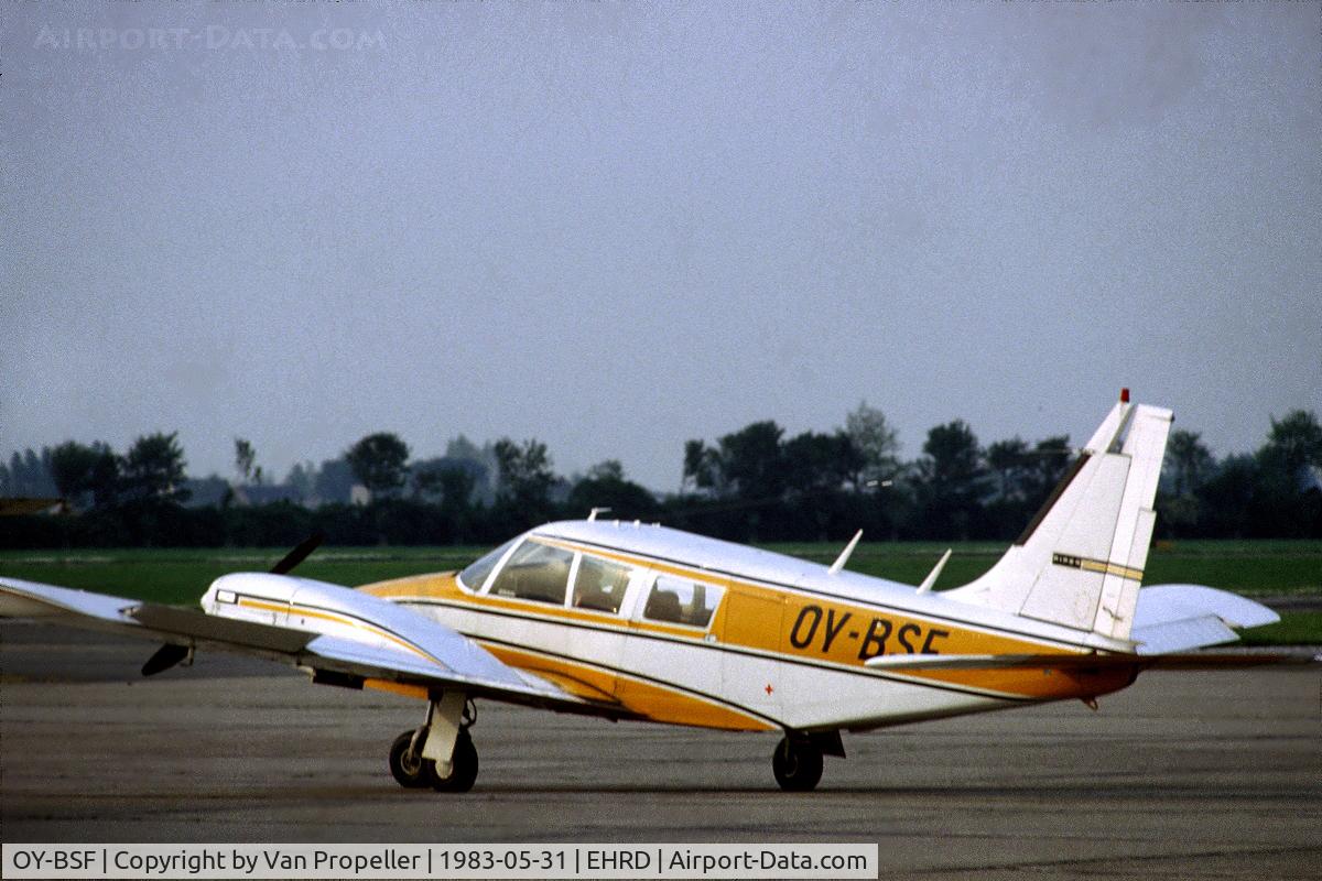 OY-BSF, 1972 Piper PA-34-200 Seneca C/N 34-7350073, Piper PA-34-200 Seneca at Rotterdam airport (Zestienhoven), the Netherlands, 1983