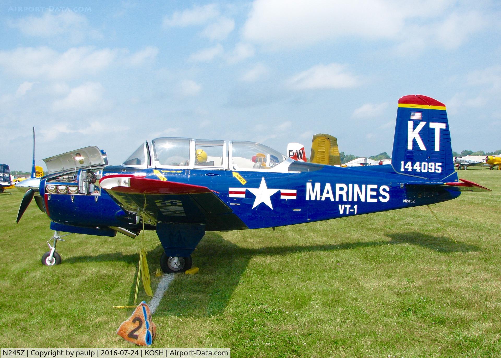 N245Z, 1957 Beech T-34B C/N 144095, At Oshkosh.