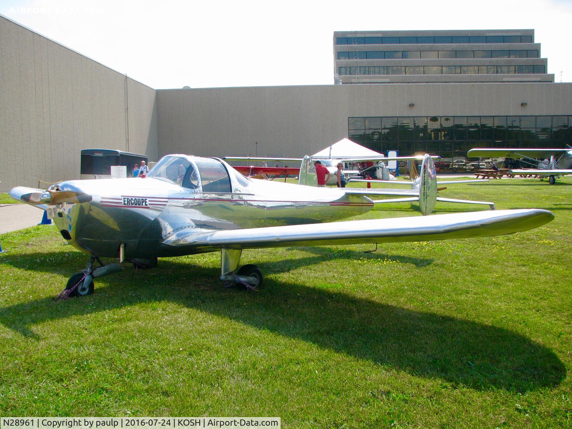 N28961, 1941 Erco 415C Ercoupe C/N 57, At Oshkosh.