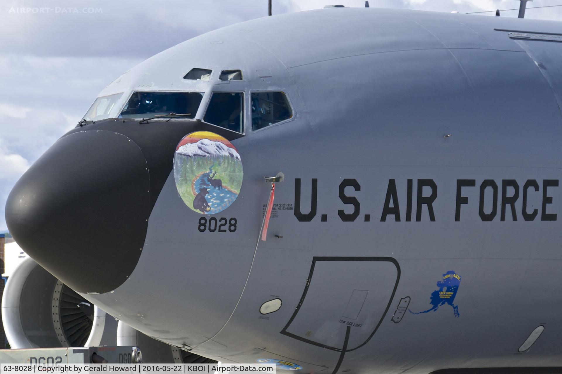 63-8028, 1964 Boeing KC-135R Stratotanker C/N 18645, 186th ARW, Alaska ANG.