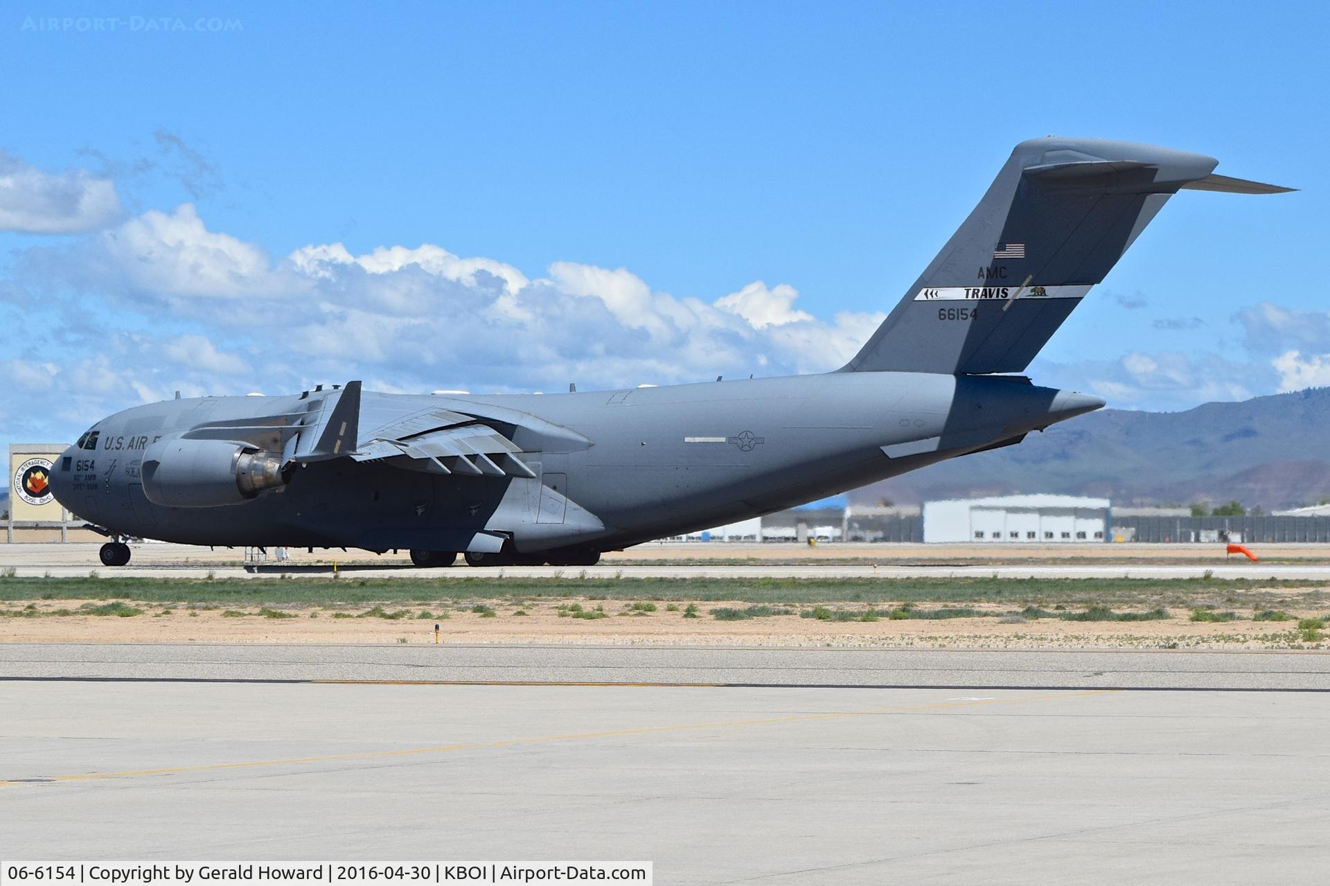 06-6154, 2006 Boeing C-17A Globemaster III C/N P-154, Starting take off roll on RWY 28L.