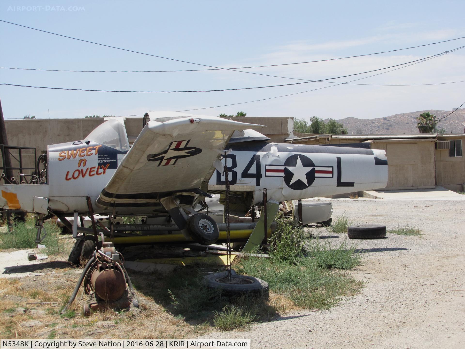 N5348K, 1952 Ryan Navion B C/N NAV-4-2248B, Remains of 1952 Ryan Navion B painted in USAF colors as 