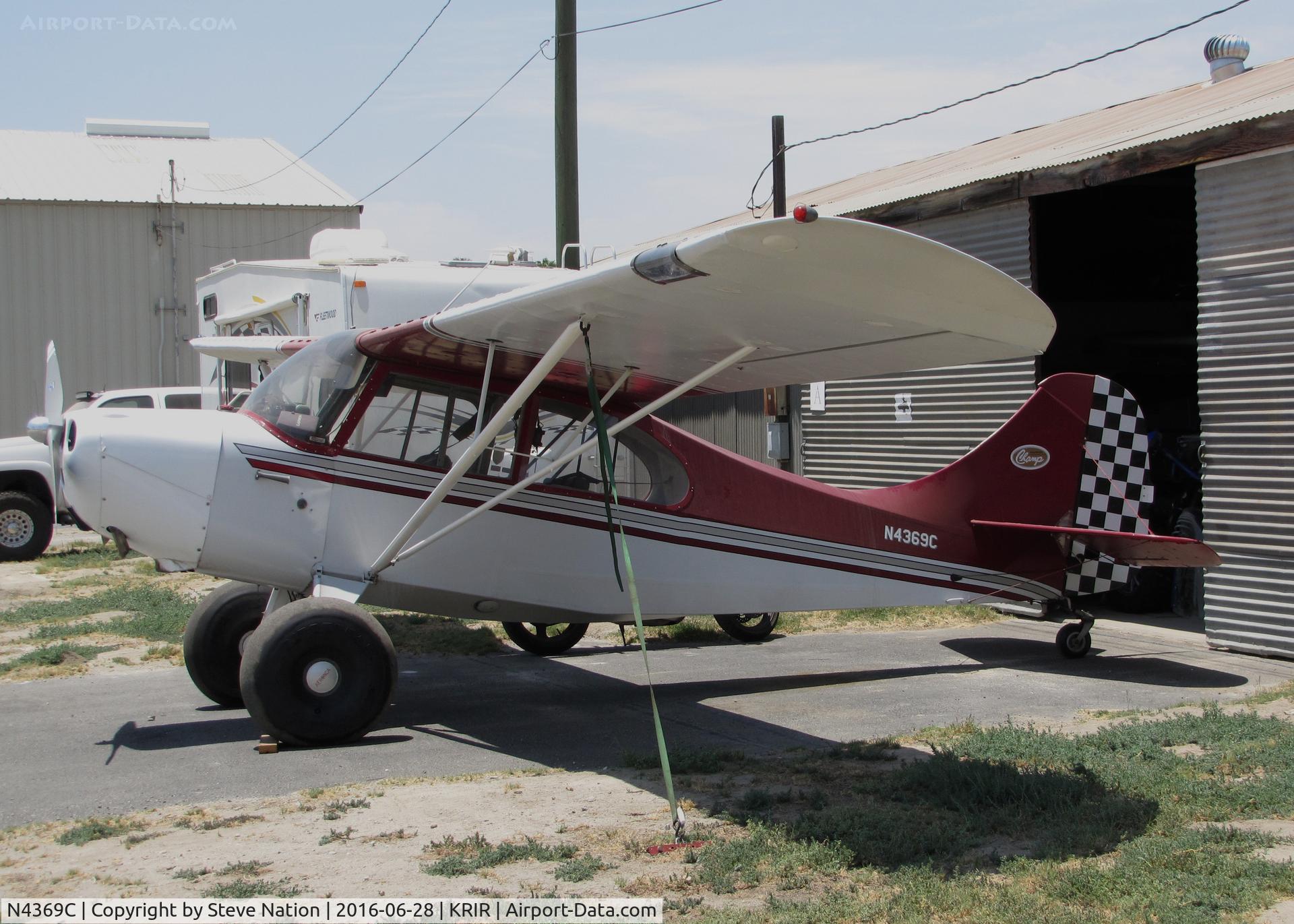 N4369C, 1956 Champion 7EC C/N 7EC-393, Locally-based 1956 Champion 7EC with  big tires @ iconic Flabob Airport, Riverside, CA