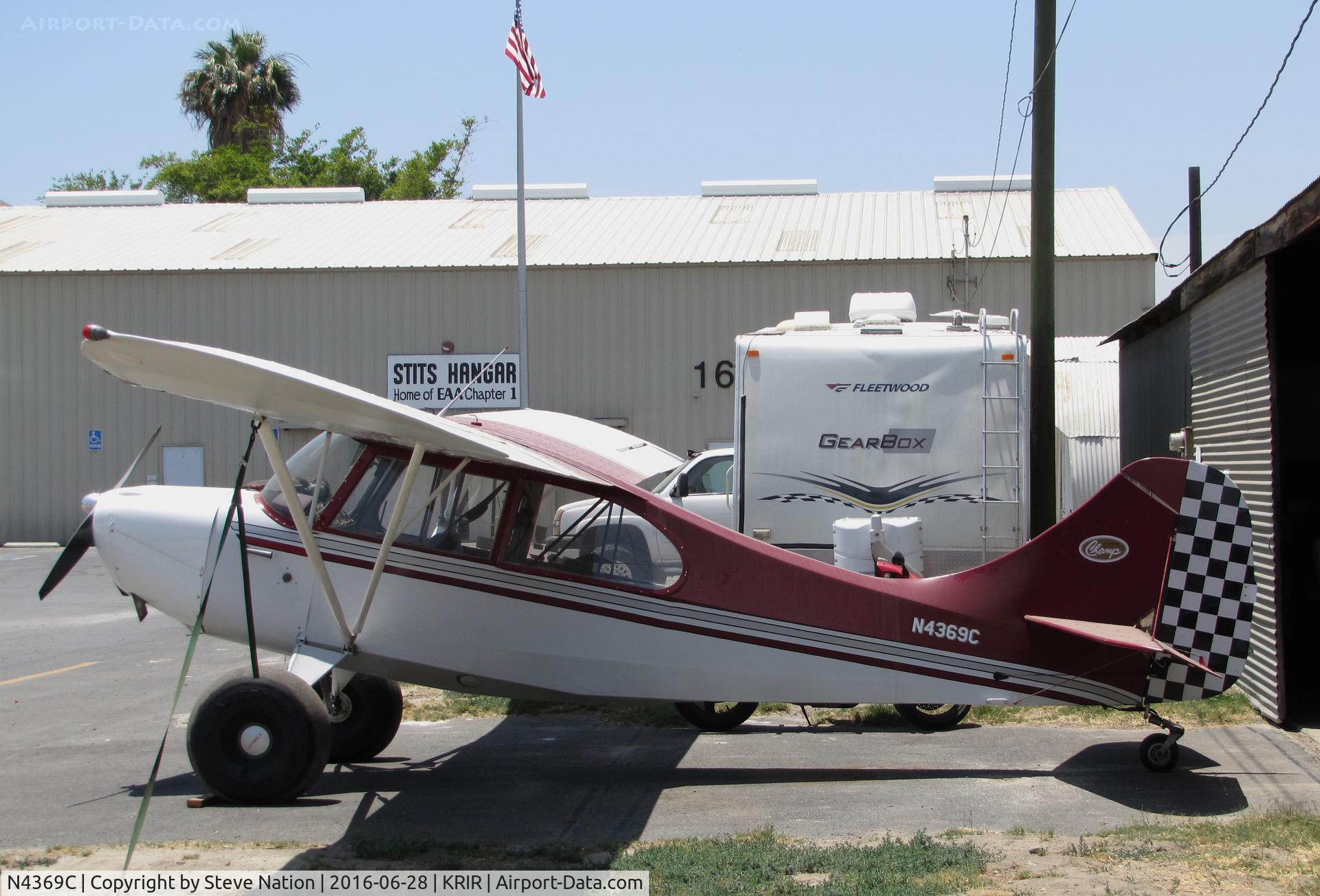 N4369C, 1956 Champion 7EC C/N 7EC-393, Locally-based 1956 Champion 7EC with  big tires @ iconic Flabob Airport, Riverside, CA