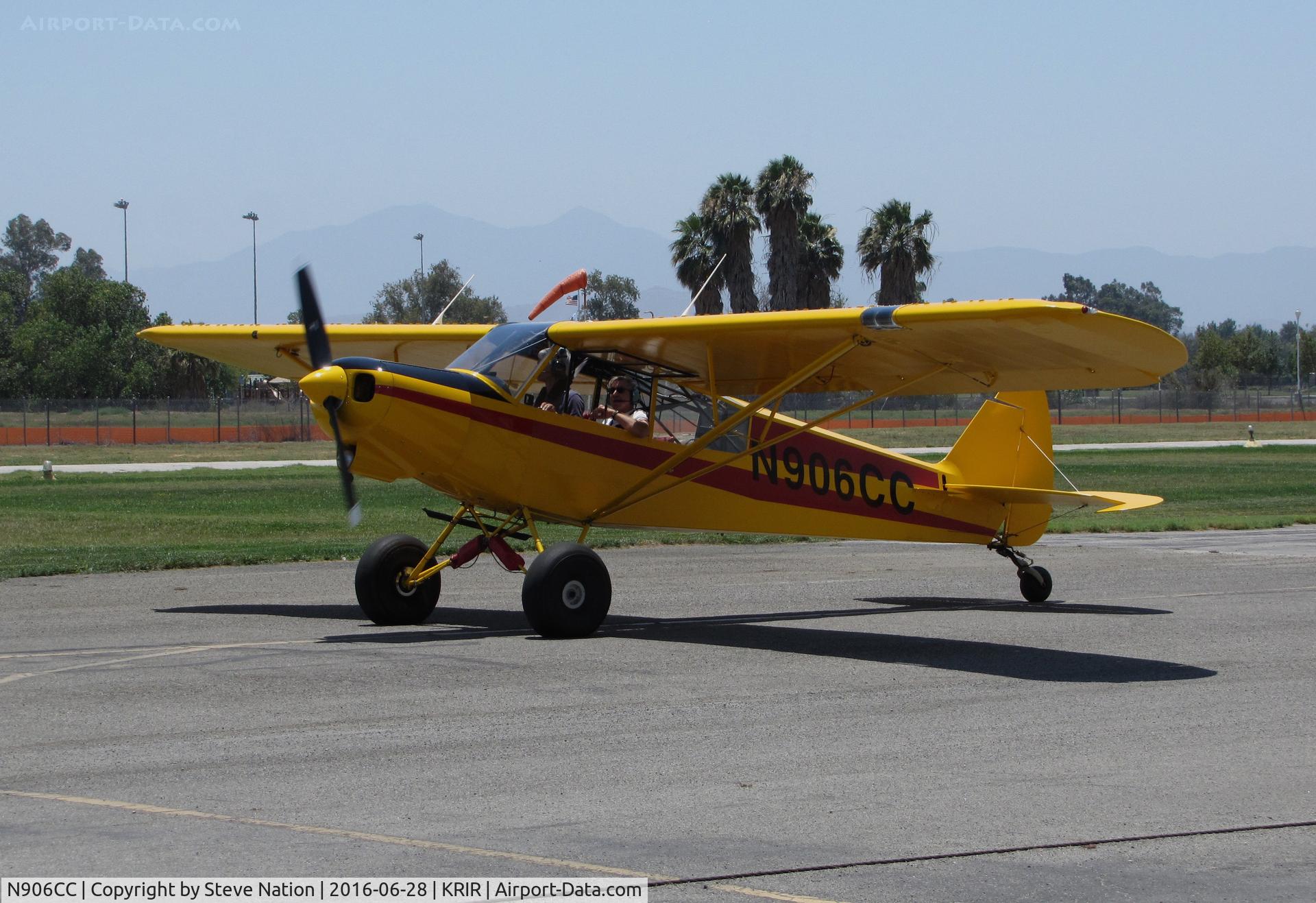 N906CC, 2001 Piper/cub Crafters PA-18-150 C/N 9924CC, 2001 Piper Cub Crafters PA-18-150 taxiing for take-off @ Flabob Airport, Riverside, CA