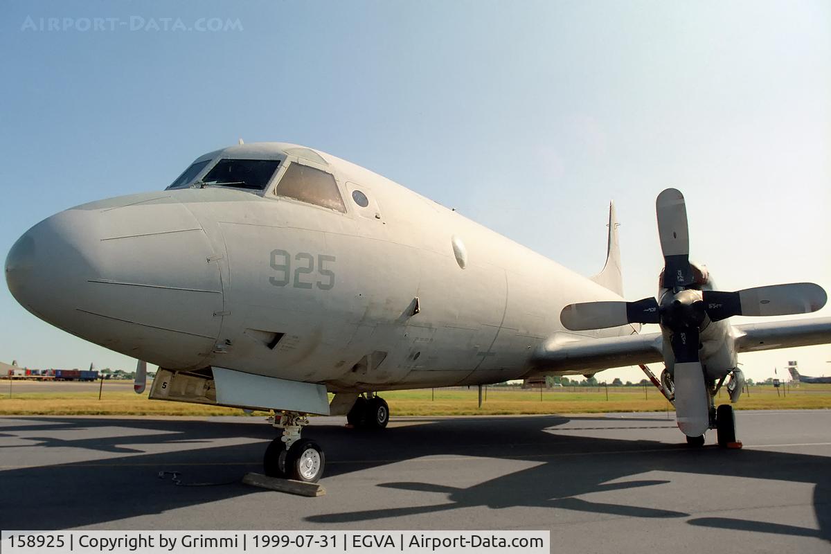 158925, Lockheed P-3C-145-LO Orion C/N 285A-5597, One of a few Orions at RIAT'99, operated by VP-10 back then. Now stored