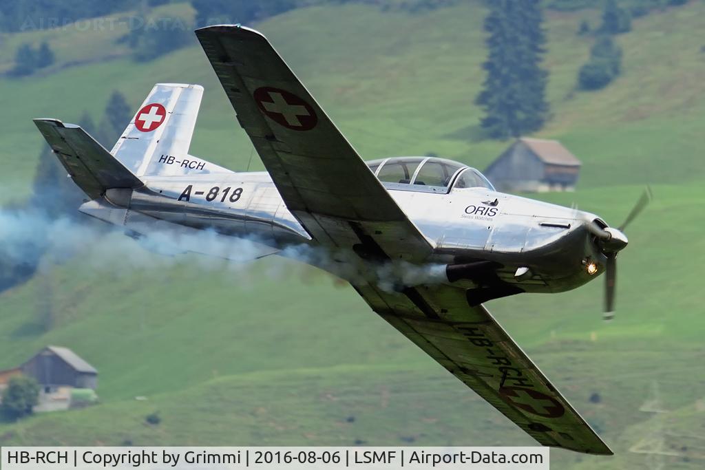 HB-RCH, 1955 Pilatus P3-05 C/N 456-5, One P3 Flyers after the other saying hello to the photographers on the mountain - Zigermeet 2016