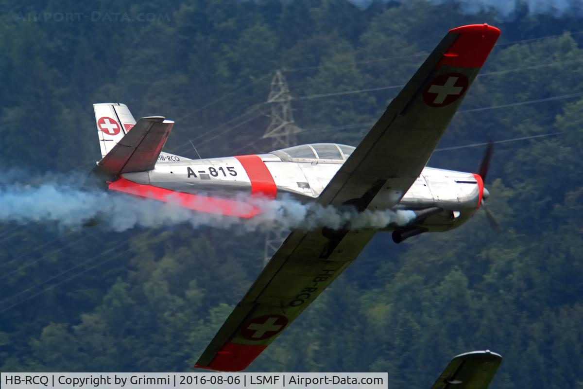 HB-RCQ, 1957 Pilatus P3-05 C/N 453-2, One P3 Flyers after the other saying hello to the photographers on the mountain - Zigermeet 2016