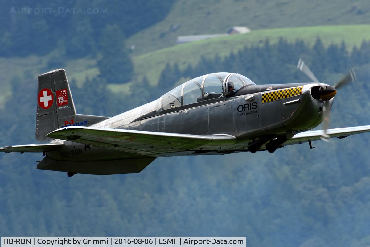 HB-RBN, 1956 Pilatus P3-03 C/N 330-12, One P3 Flyers after the other saying hello to the photographers on the mountain - Zigermeet 2016