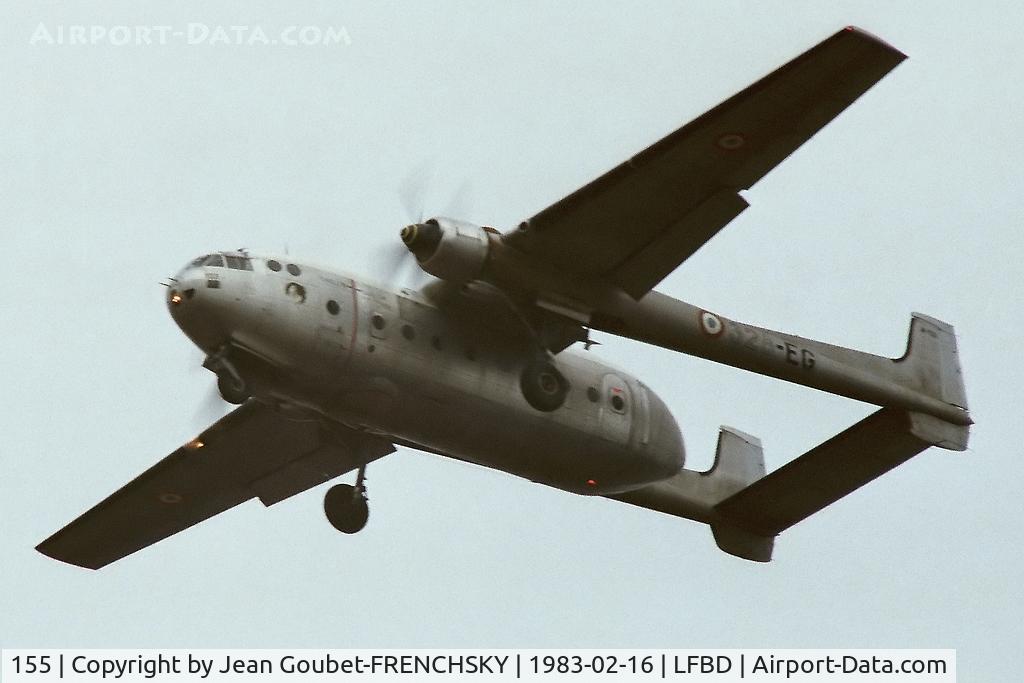 155, 1957 Nord N-2501F Noratlas C/N 155, FRANCE AIR FORCE landing runway 23