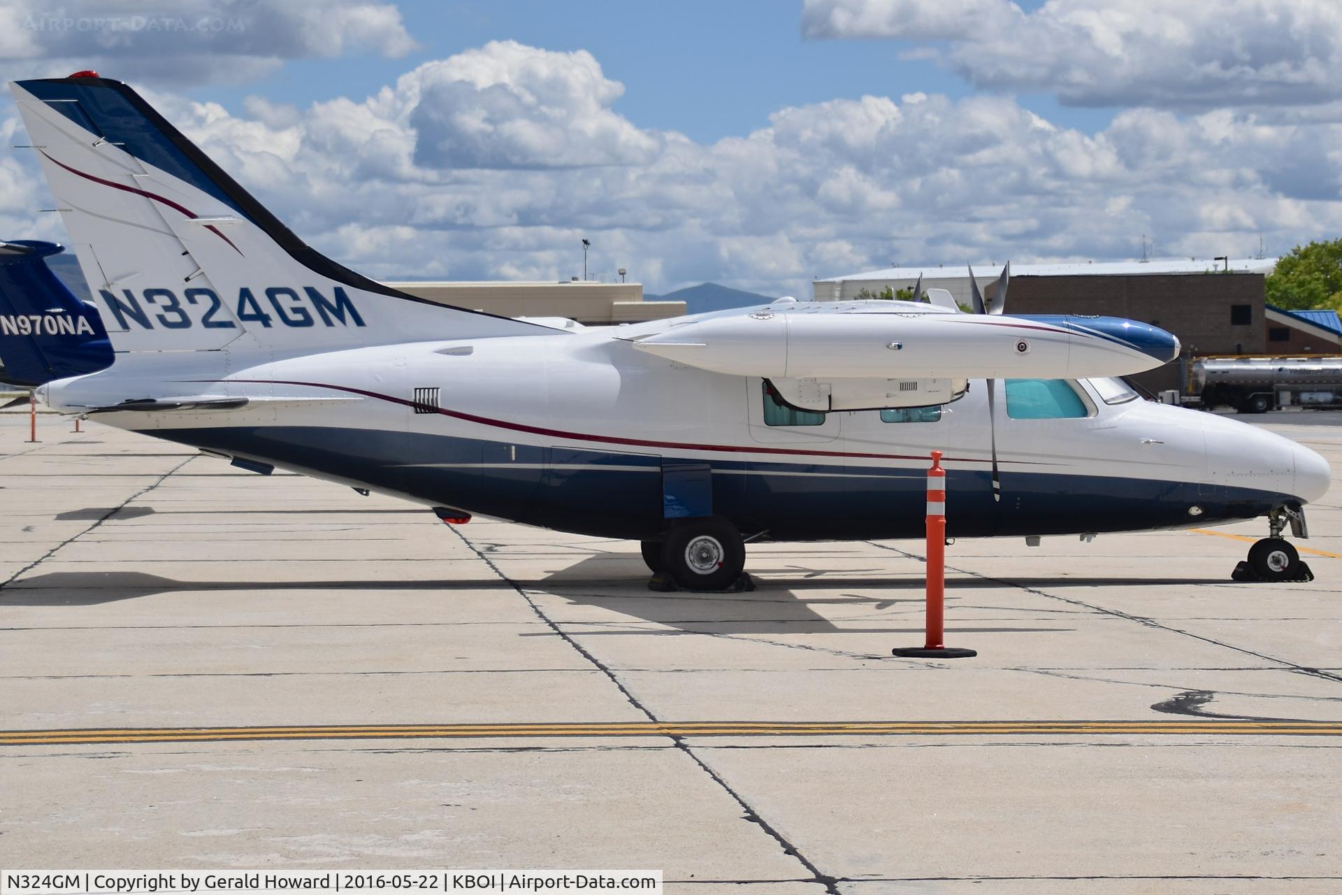 N324GM, 1974 Mitsubishi MU-2B-25 C/N 310, Parked on south GA ramp.