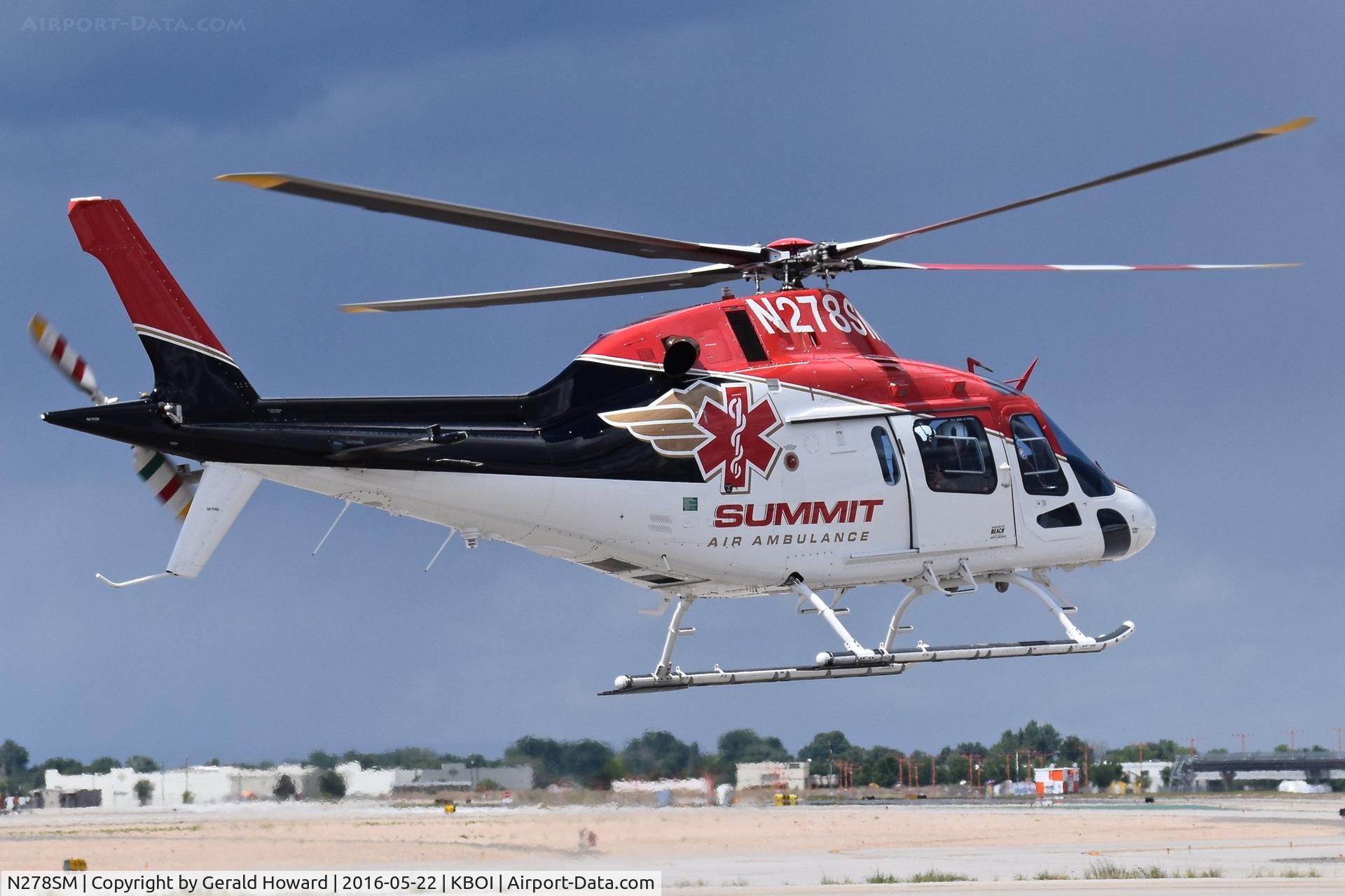 N278SM, 2015 AgustaWestland AW-119 MKII Koala C/N 14827, Departing BOI.