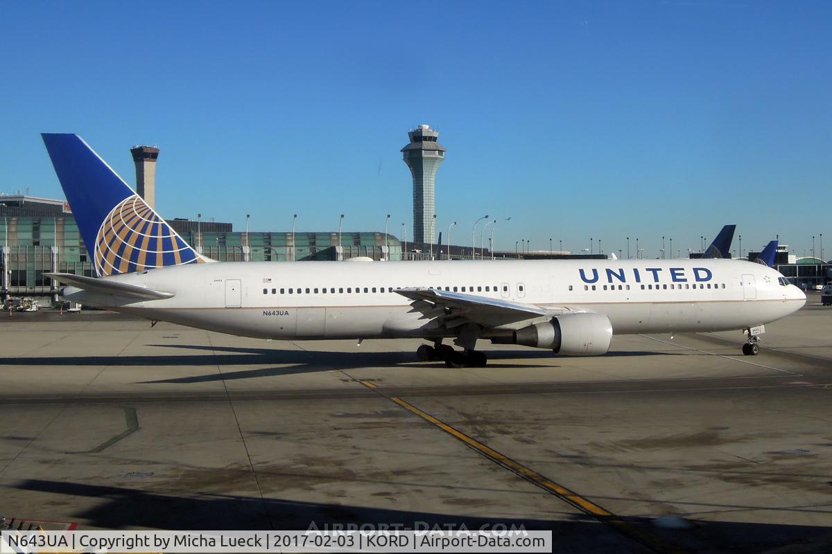 N643UA, 1991 Boeing 767-322/ER C/N 25093, At O'Hare