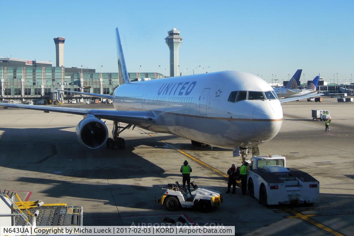 N643UA, 1991 Boeing 767-322/ER C/N 25093, At O'Hare