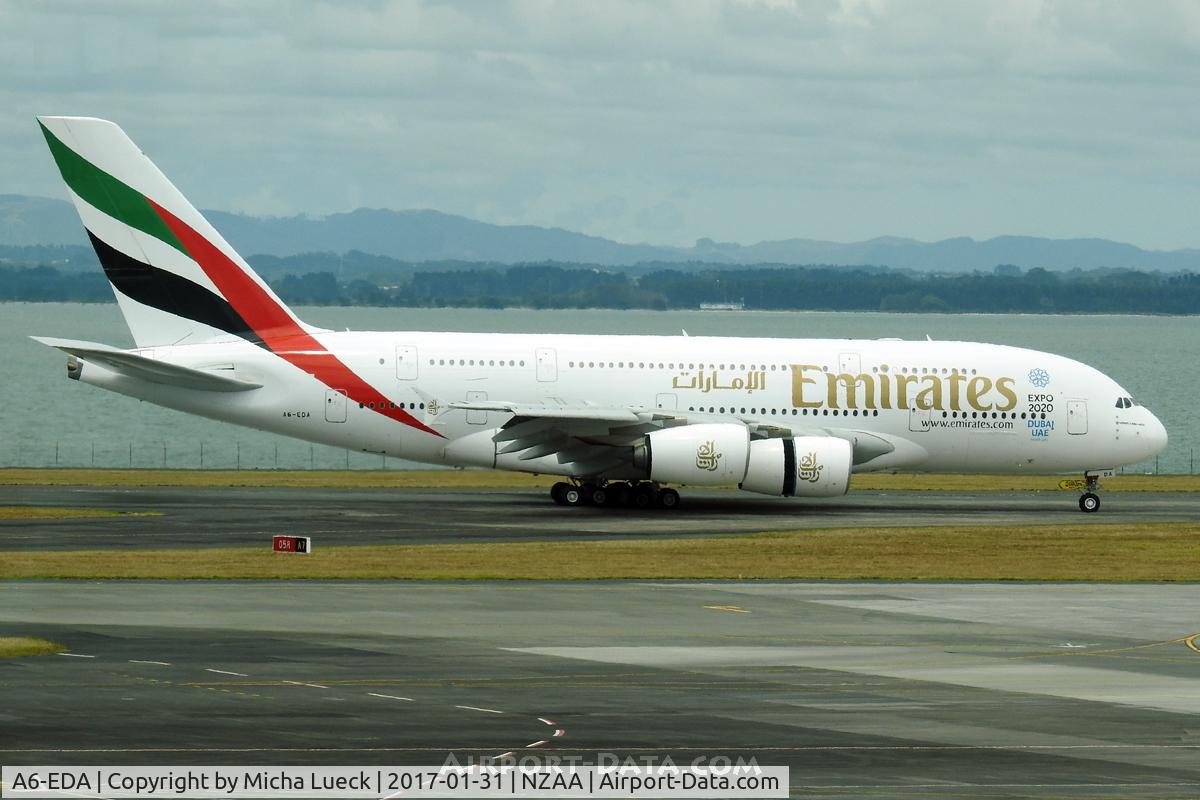A6-EDA, 2007 Airbus A380-861 C/N 011, At Auckland