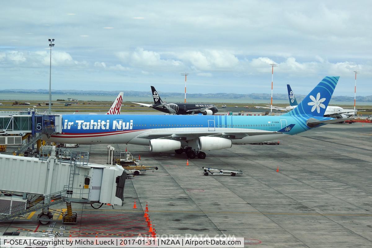 F-OSEA, 2001 Airbus A340-313 C/N 438, At Auckland