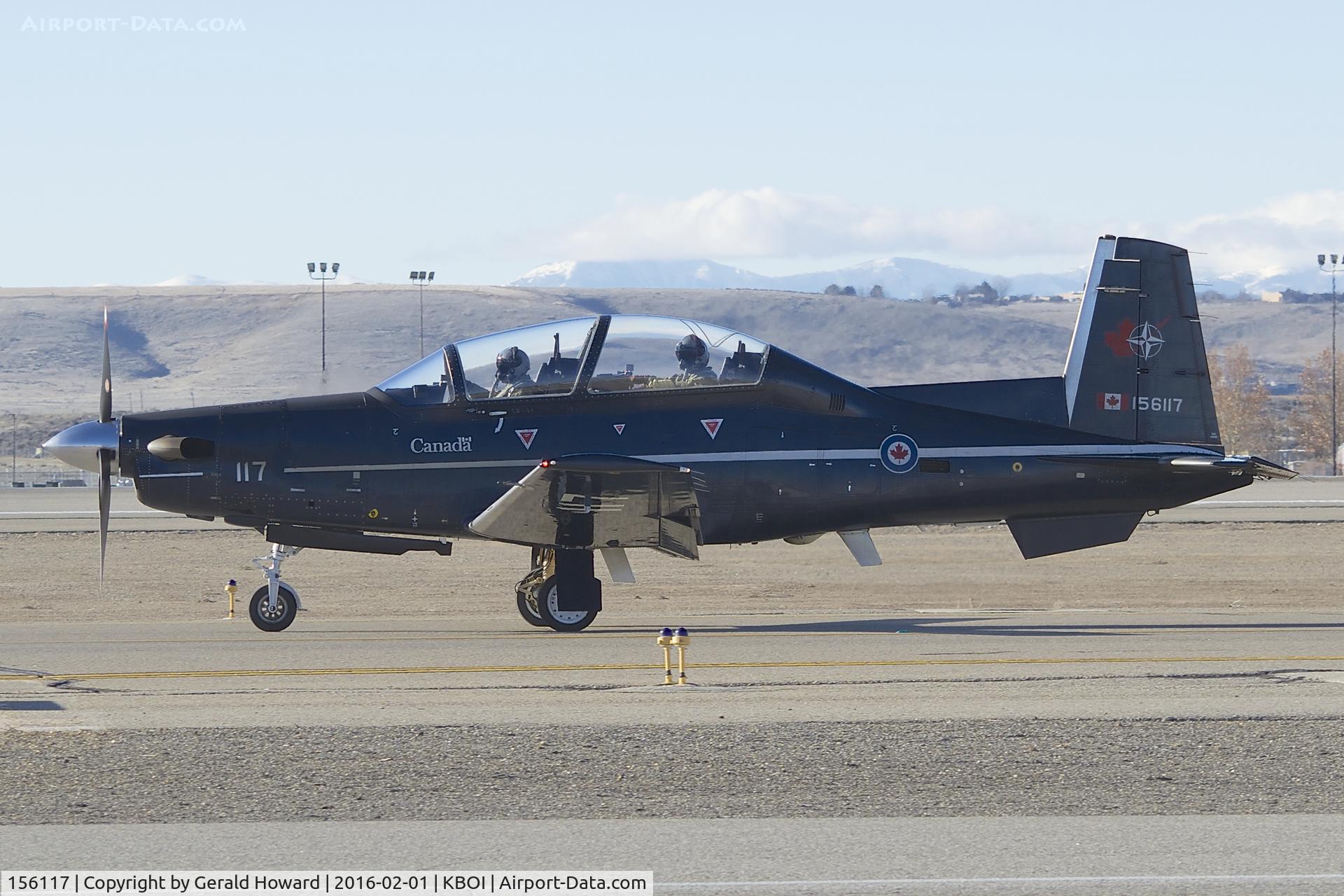 156117, Raytheon CT-156 Harvard II C/N PF-17, On Alpha headed for RWY 28R.  No.2 CFFTS, Moose Jaw, Saskatchewan, Canada.