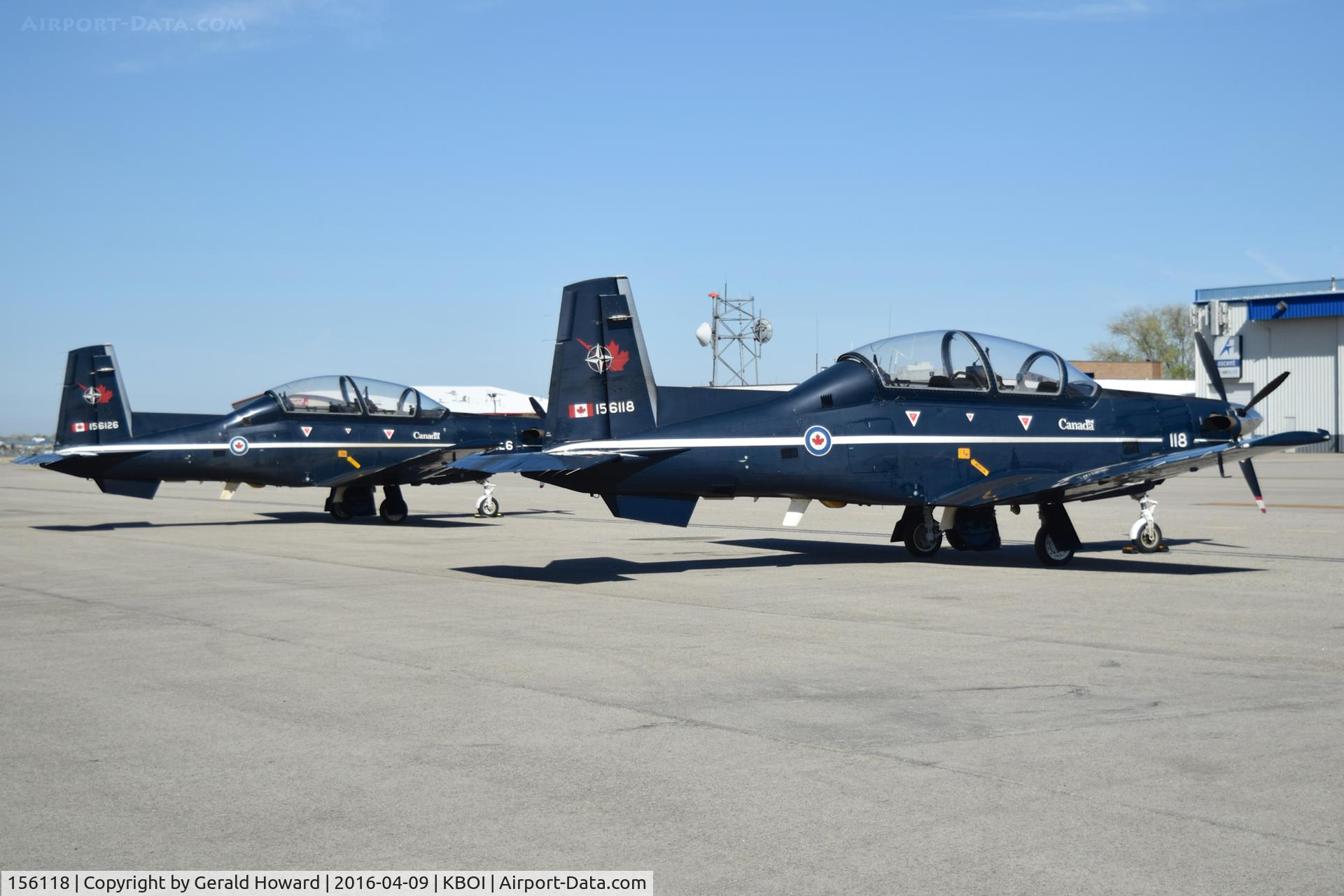 156118, Raytheon CT-156 Harvard II C/N PF-18, Parked on north GA ramp with other aircraft from No.2 CFFTS, Moose Jaw, Saskatchewan, Canada.