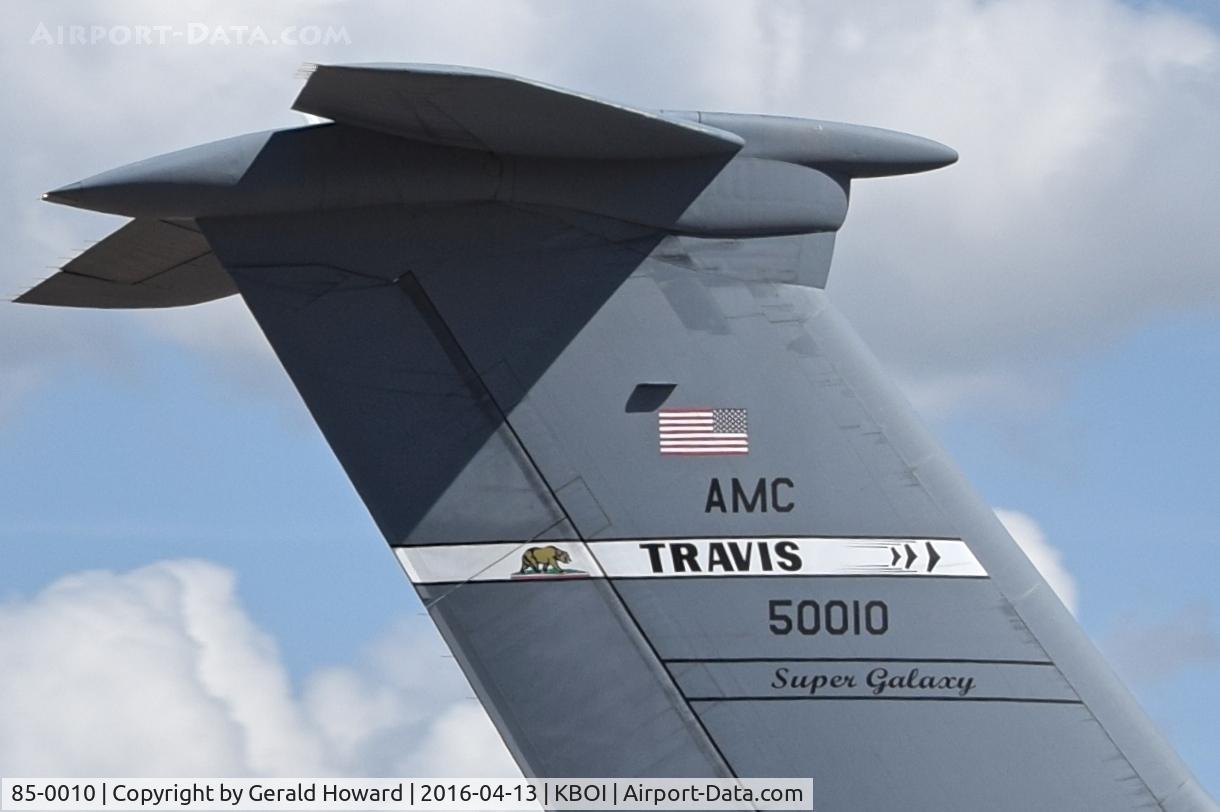 85-0010, 1985 Lockheed C-5M Super Galaxy C/N 500-0096, 60th AMW, Travis AFB, CA.