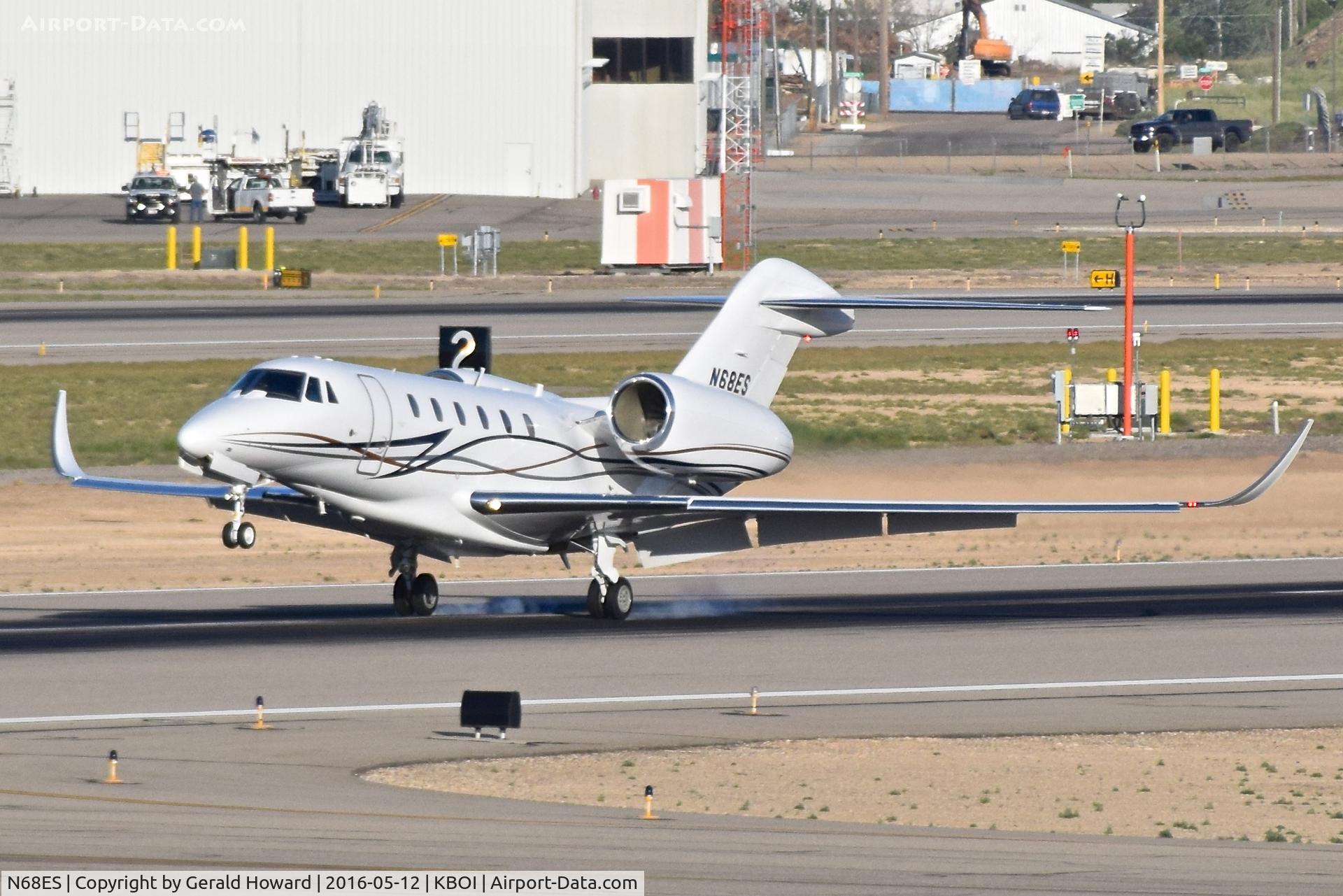 N68ES, 2015 Cessna 750 Citation X Citation X C/N 750-0502, Landing RWY 10L.