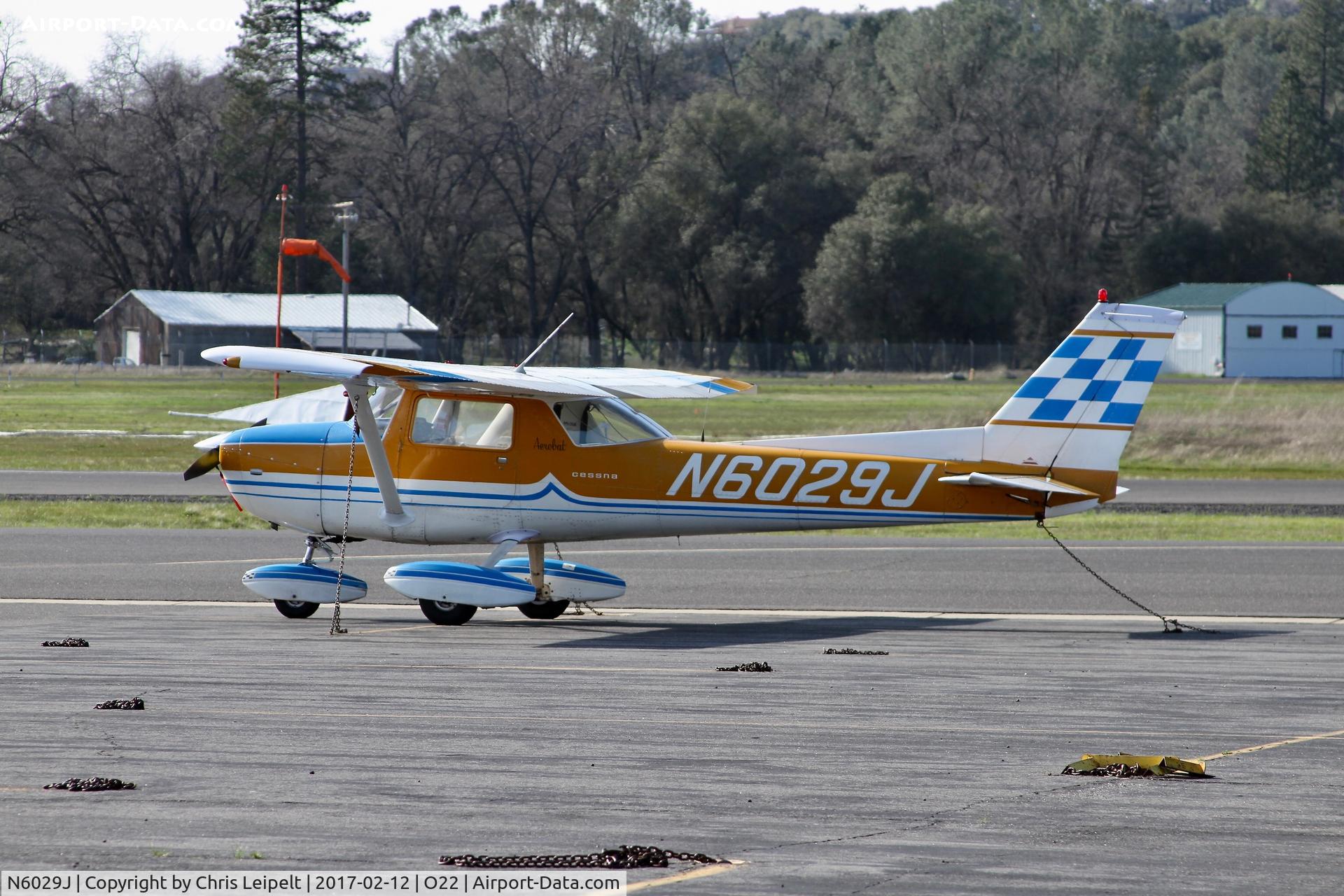 N6029J, 1972 Cessna A150L Aerobat C/N A1500329, 1972 Cessna A150L visiting at Columbia Airport, California.